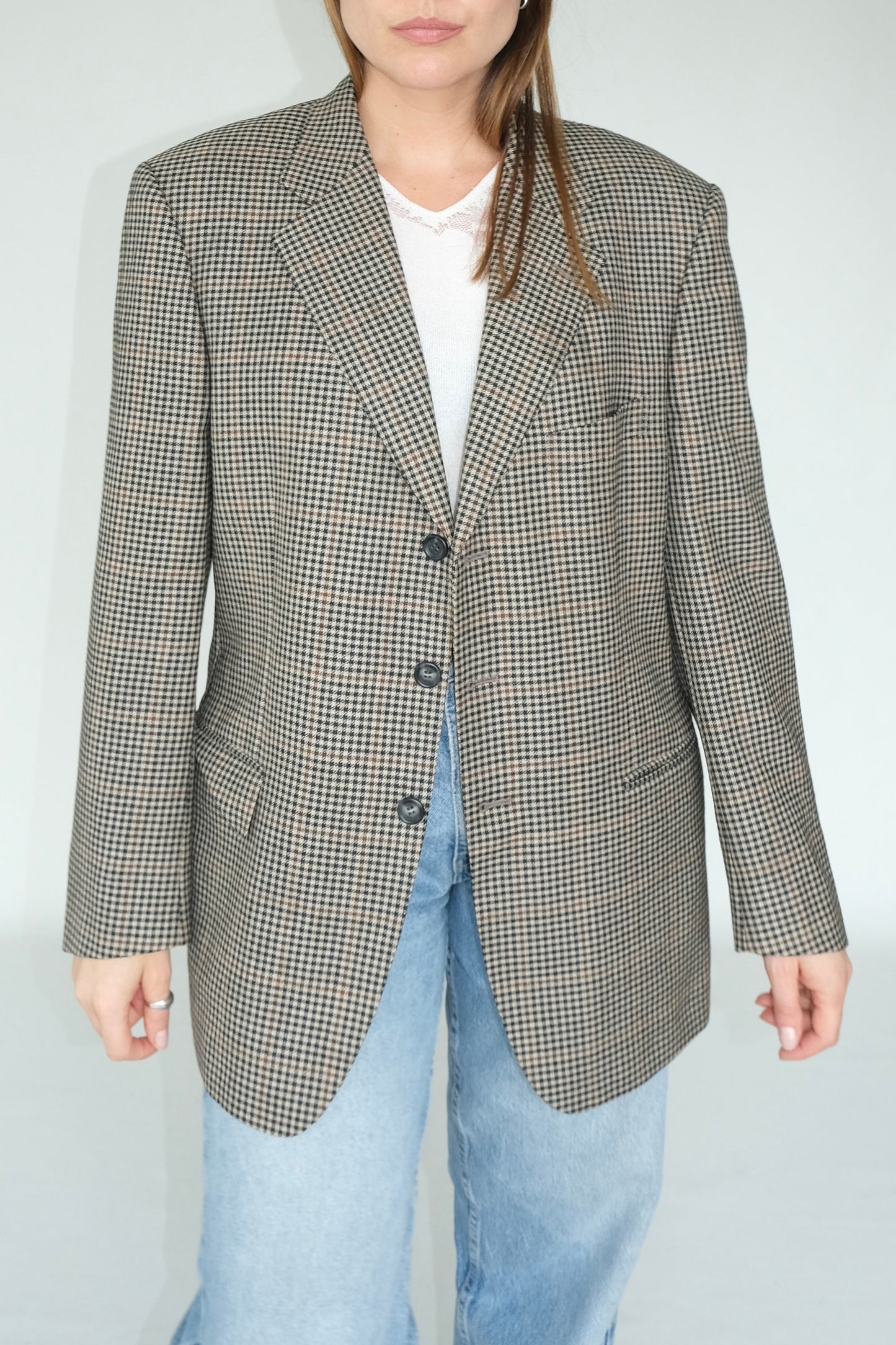 Gieves Wool Houndstooth Blazer