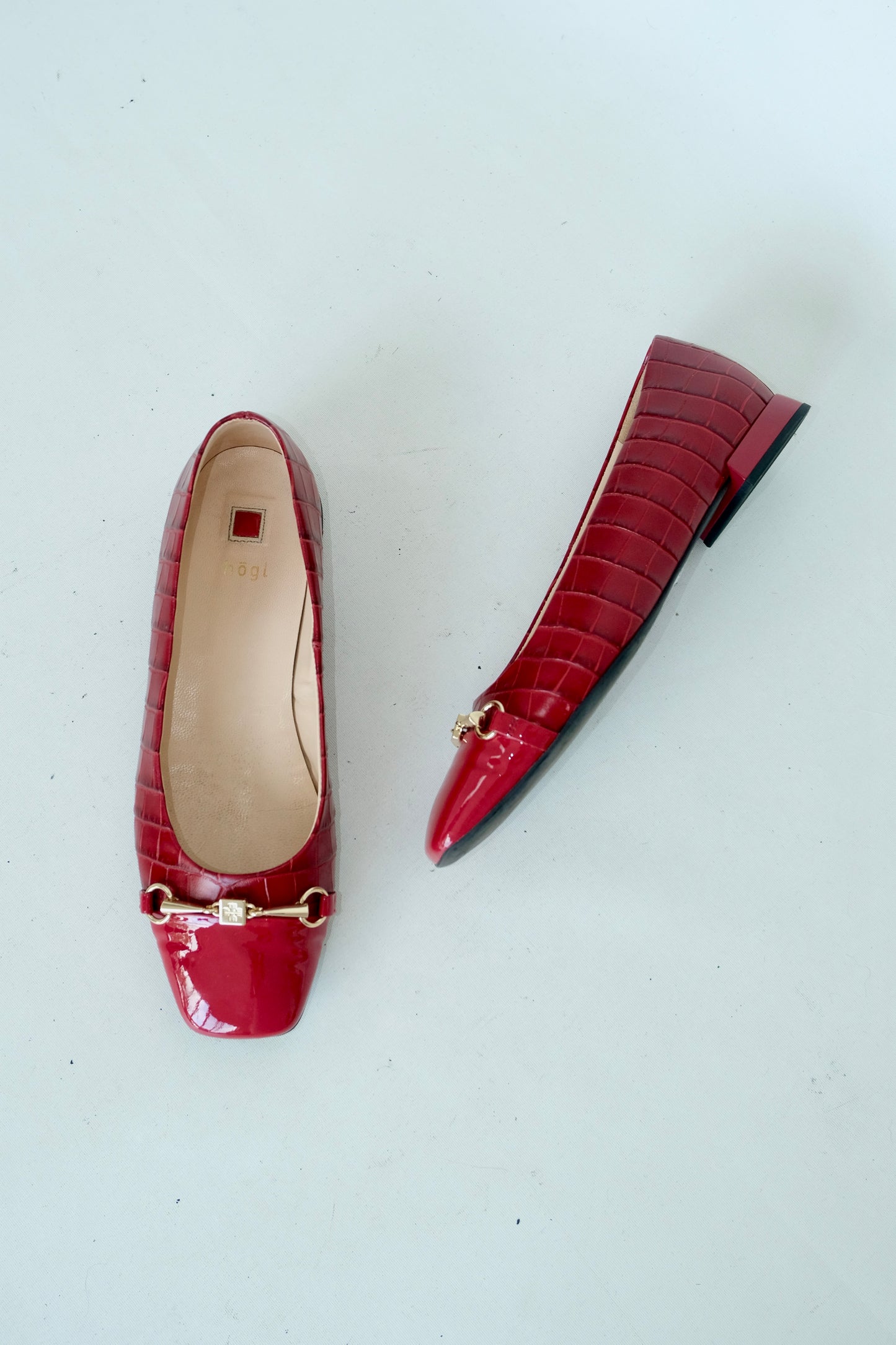 Hogl Patent Leather Ballet Flats