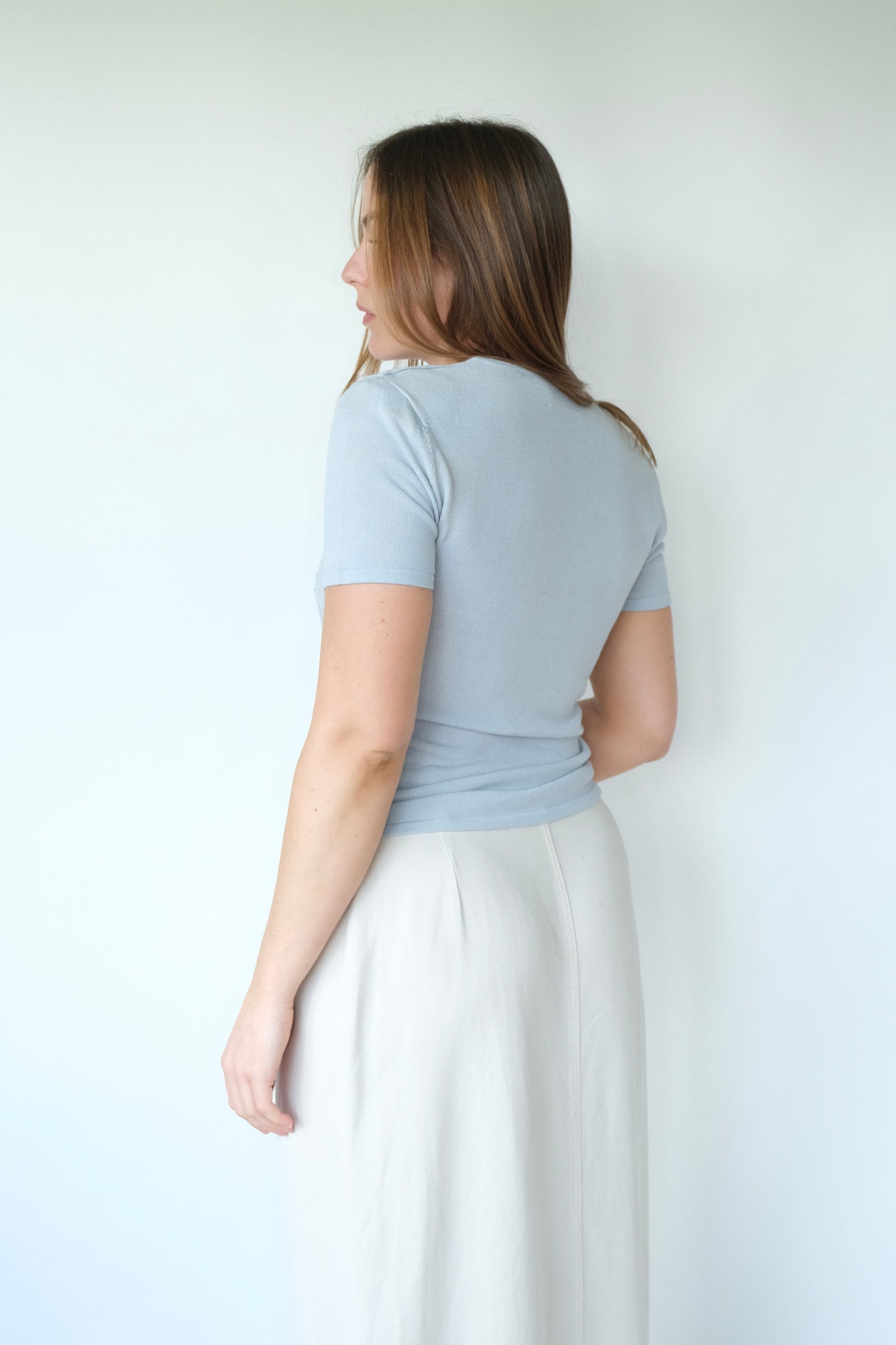 Cache Cotton Knit T-Shirt