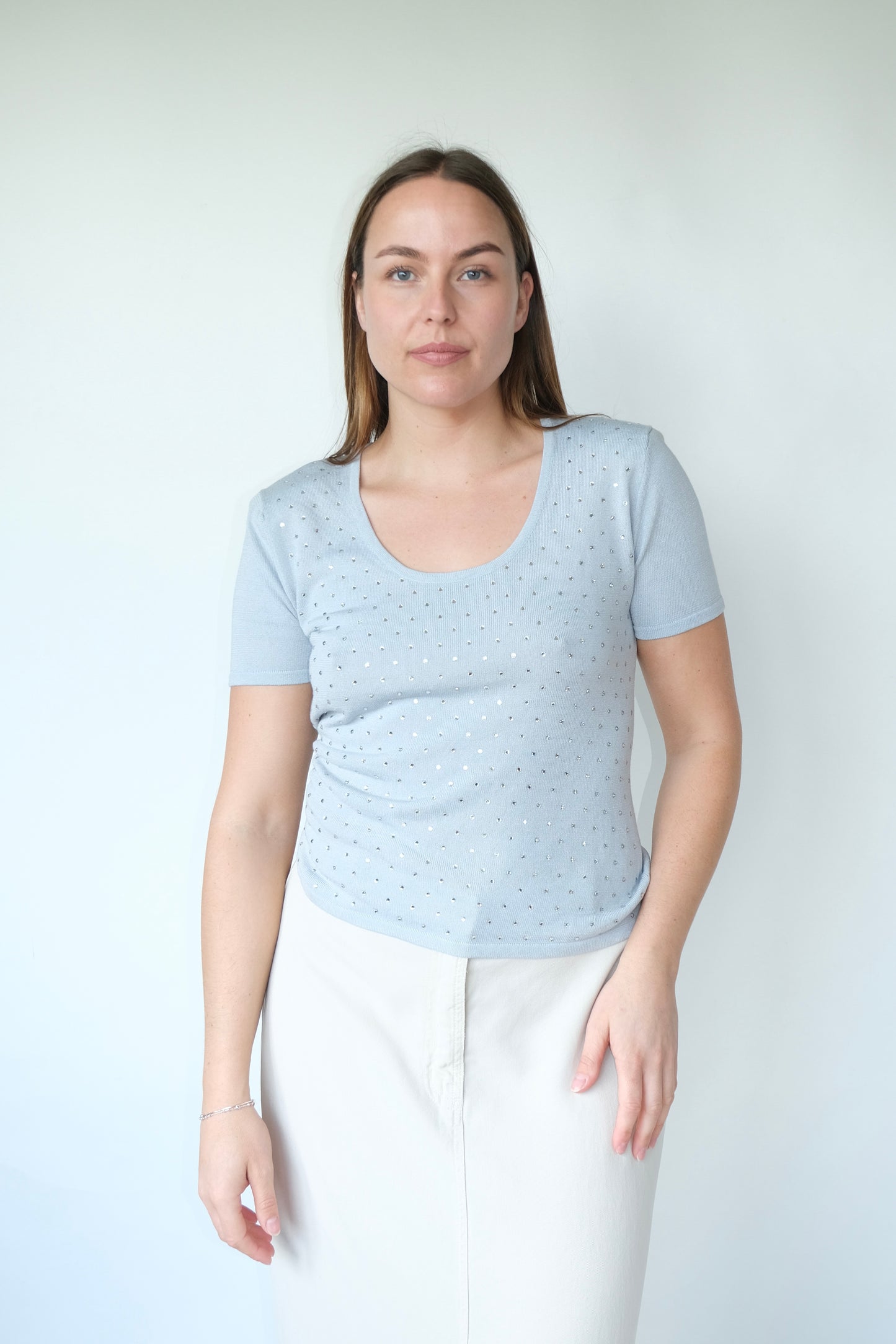 Cache Cotton Knit T-Shirt