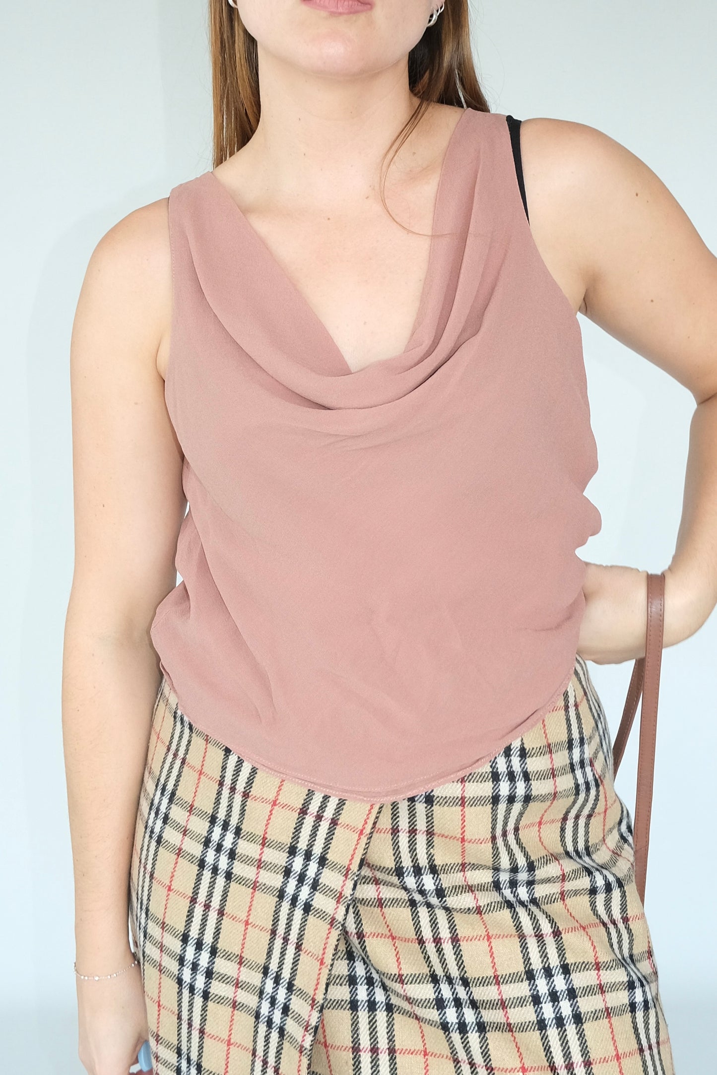 Silk Cowl Top