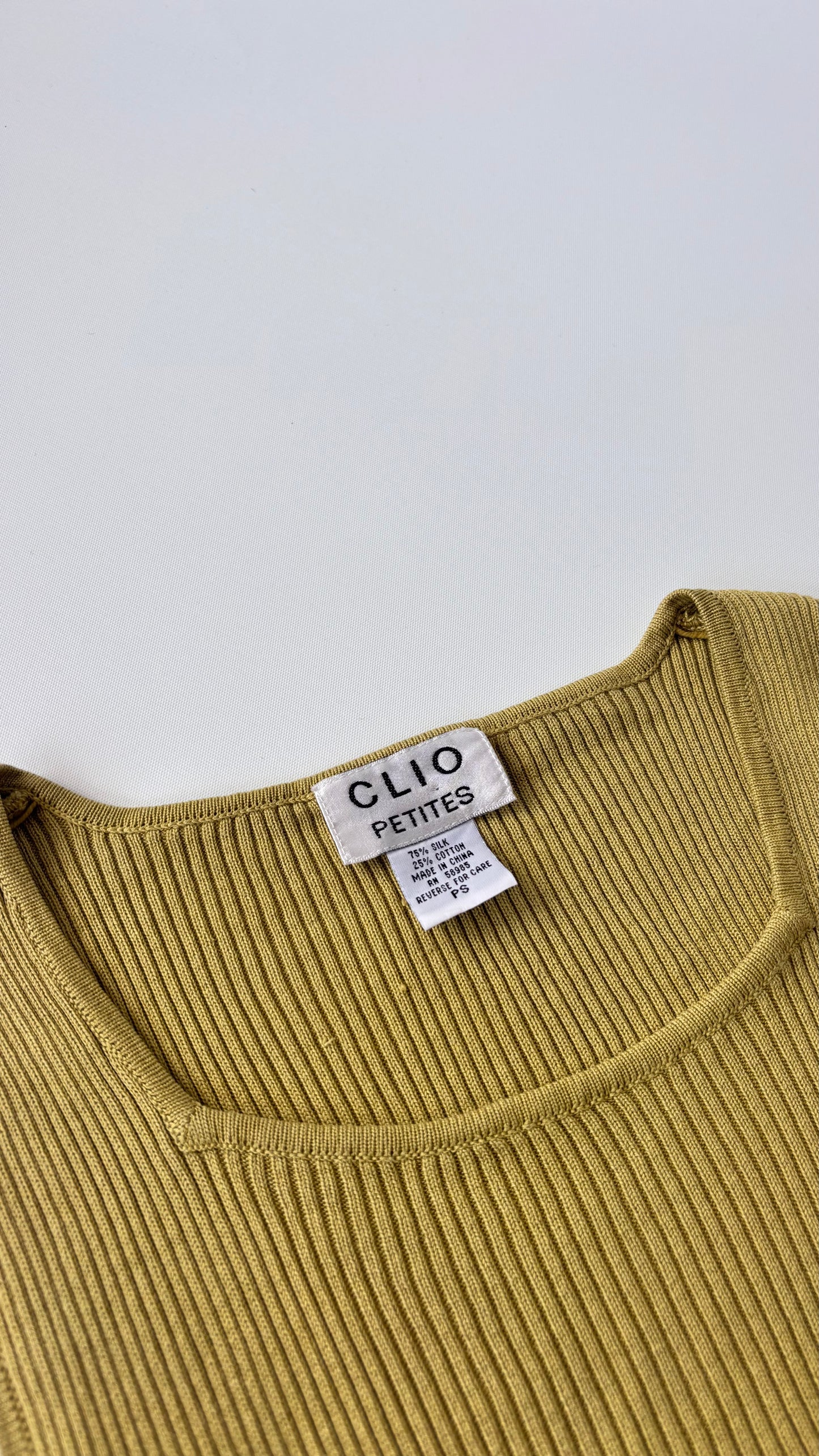 Clio Petites Silk Ribbed Tank (8-10)