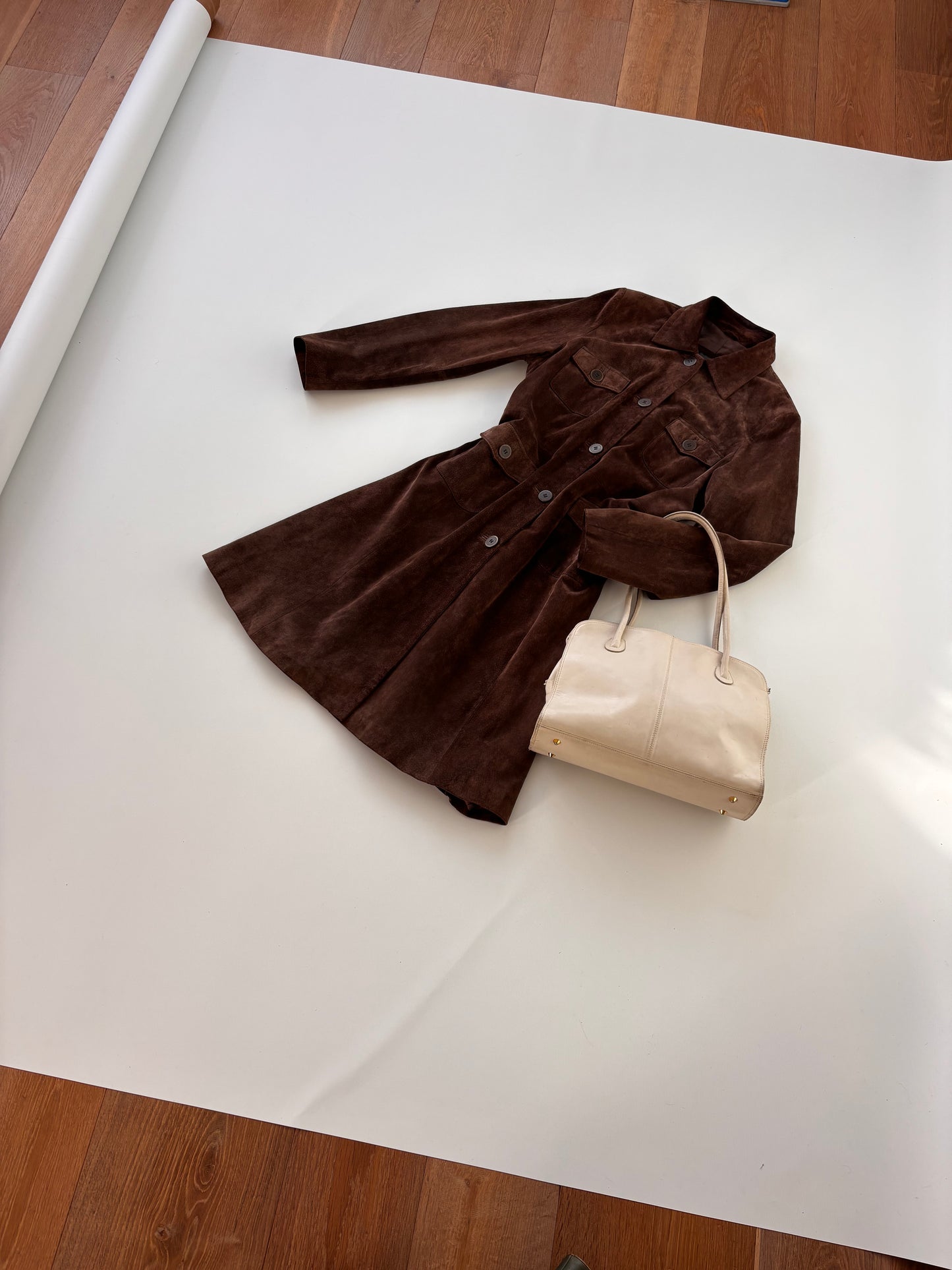 Chocolate Suede Field Coat (10-16)