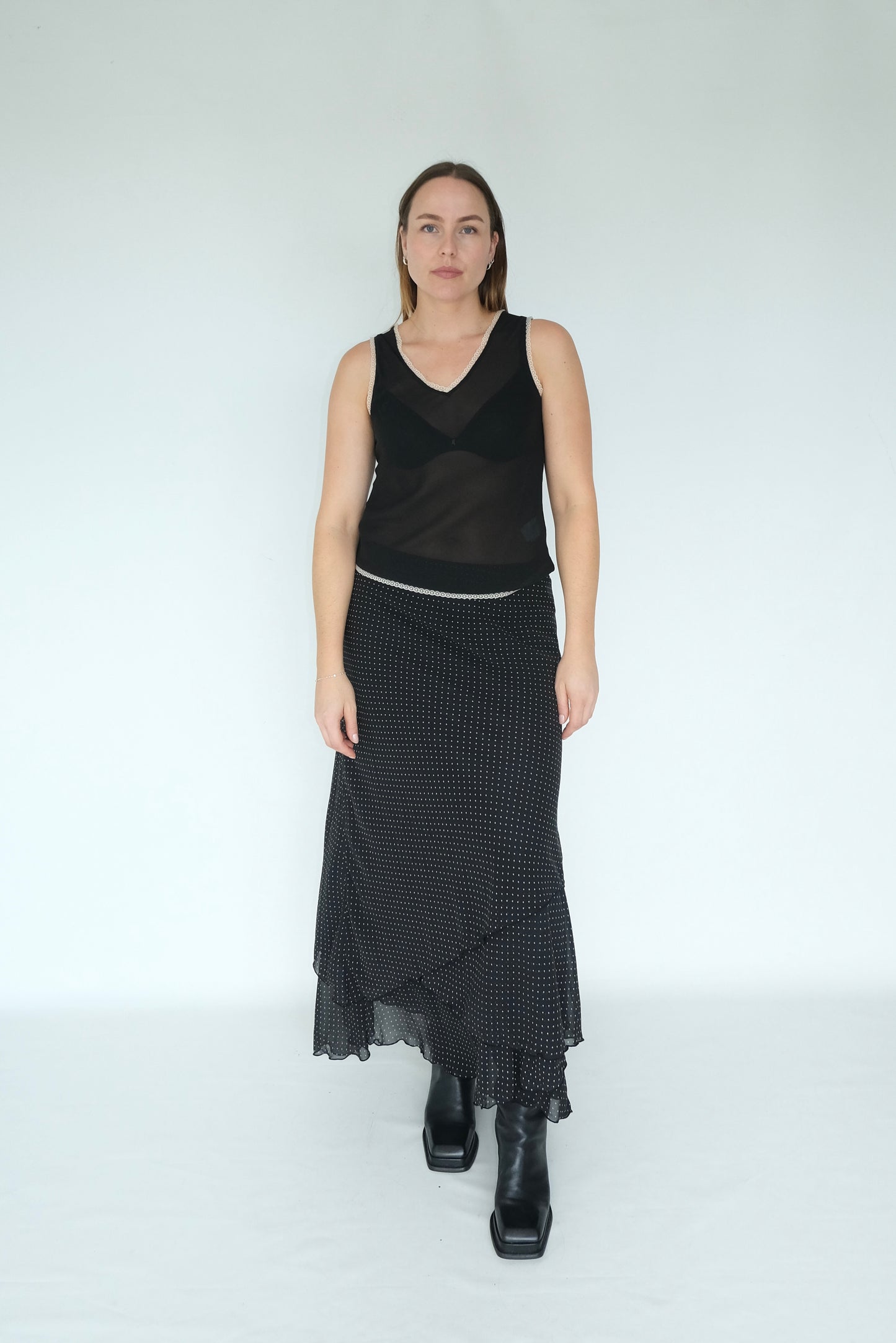 Polkadot Ruffle Skirt