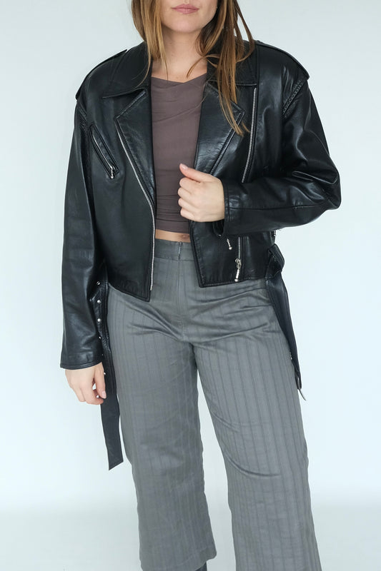 Daner Leather Biker Jacket