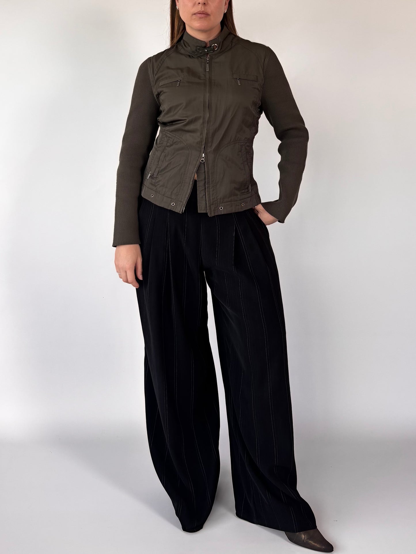 Vamp Olive Moto Jacket (10-12)