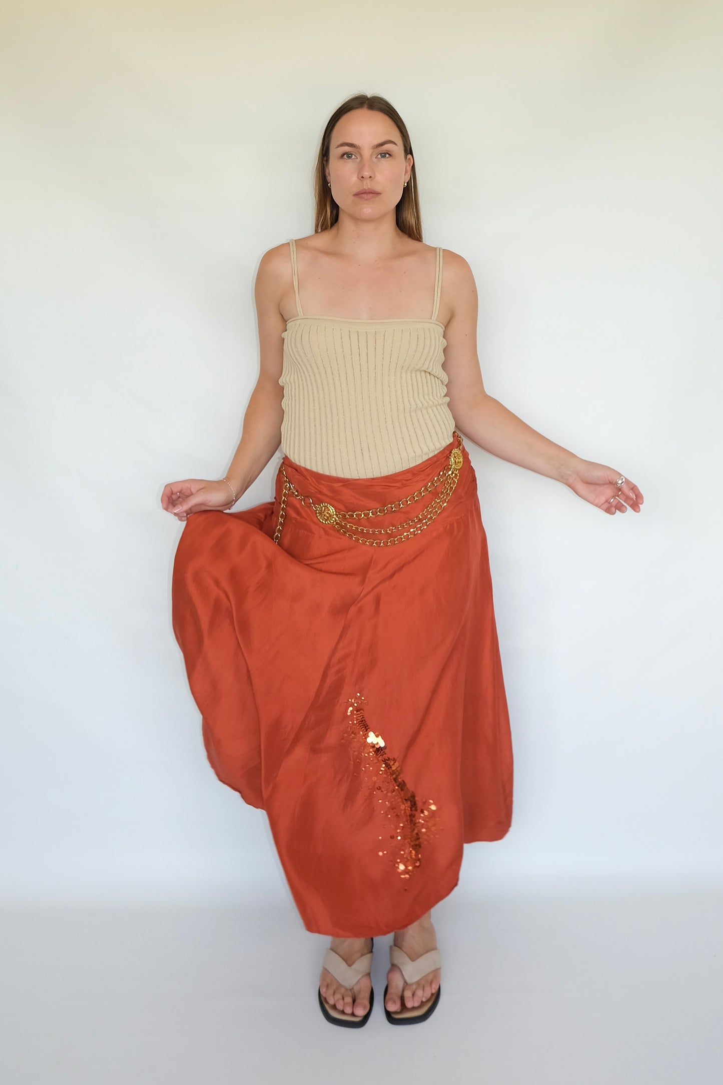 Verge Silk Skirt