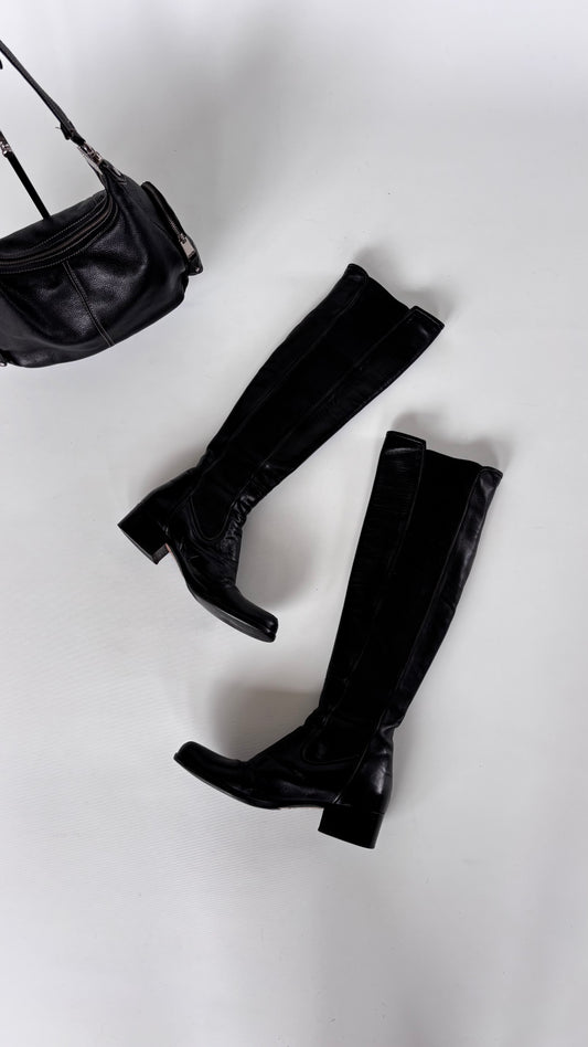 Italian Made Leather Knee High Boots 39/40