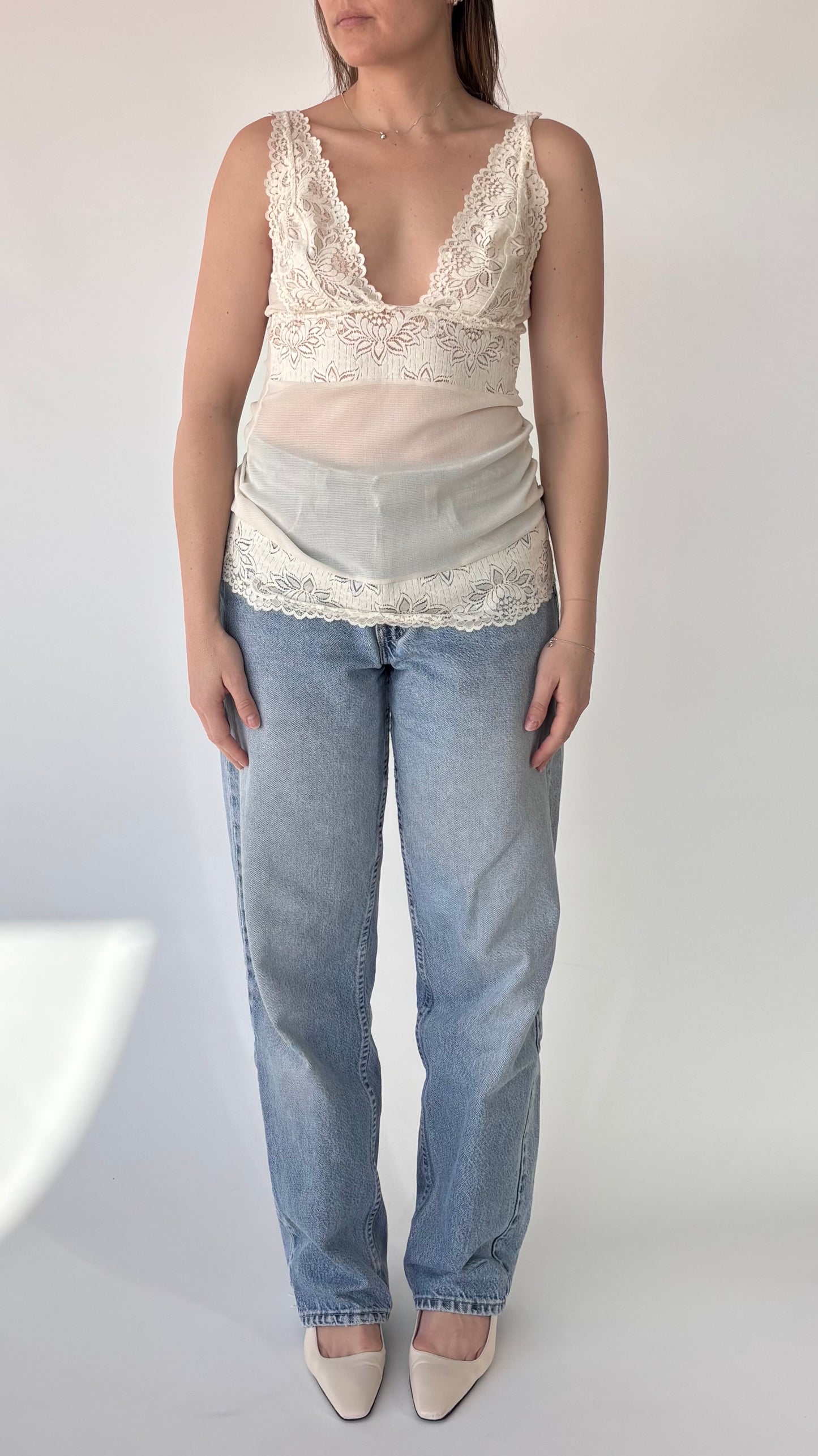Wet Seal 2000’s Lace Mesh Tank