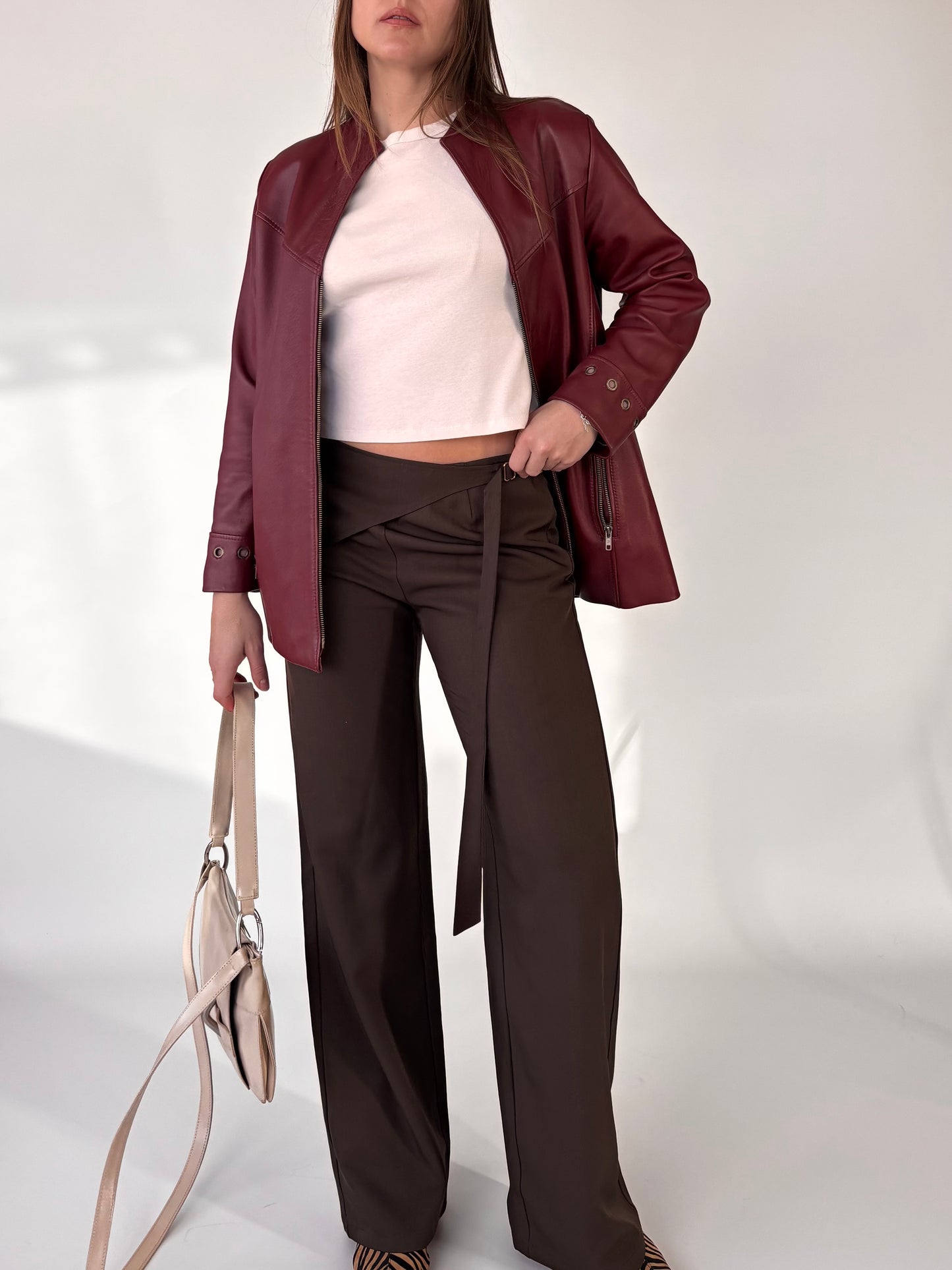 Jennie Field Mulberry Leather Moto Jacket (8-12)