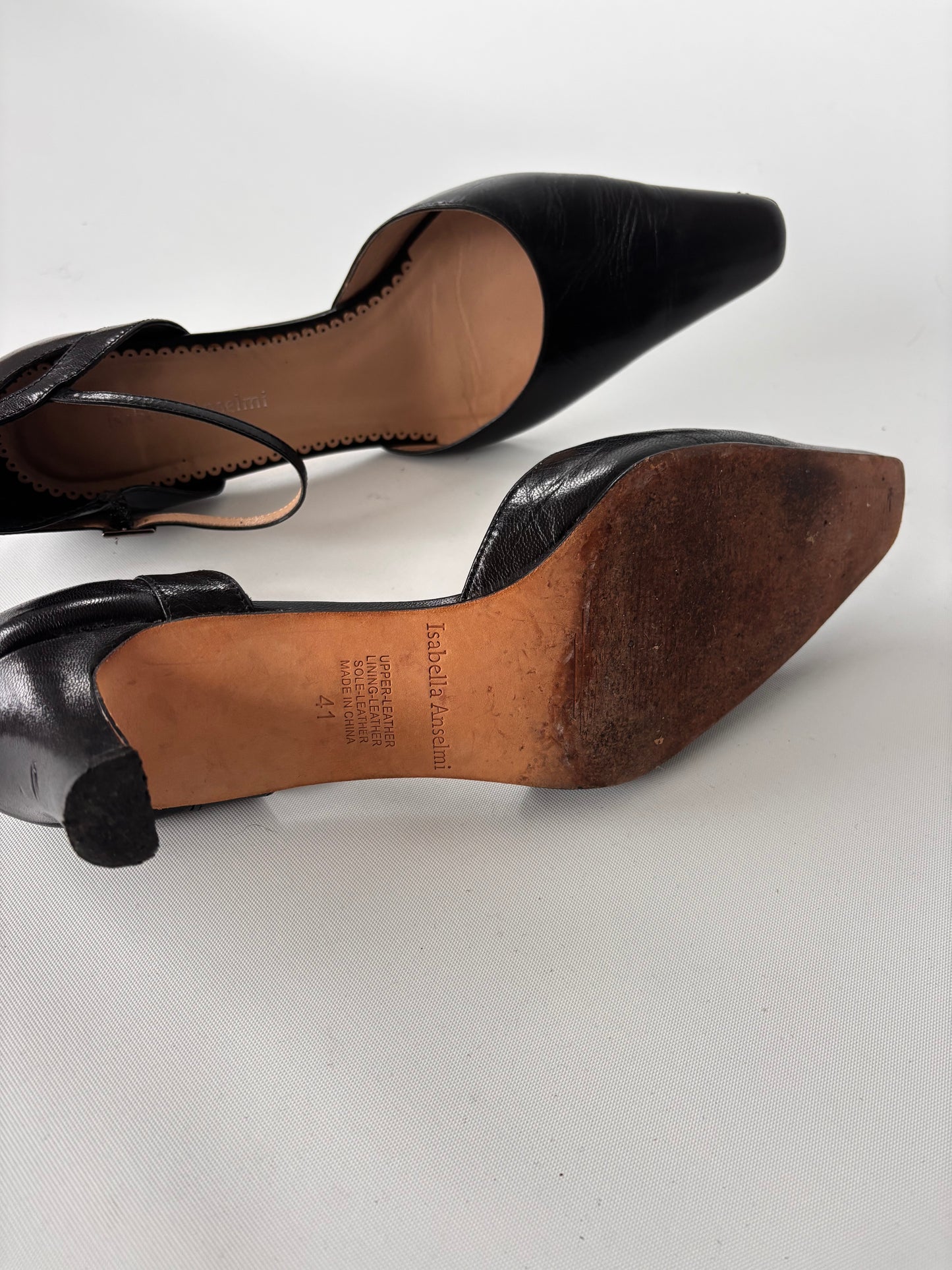 Isabella Anselmi Leather Kitten heels (40/41)