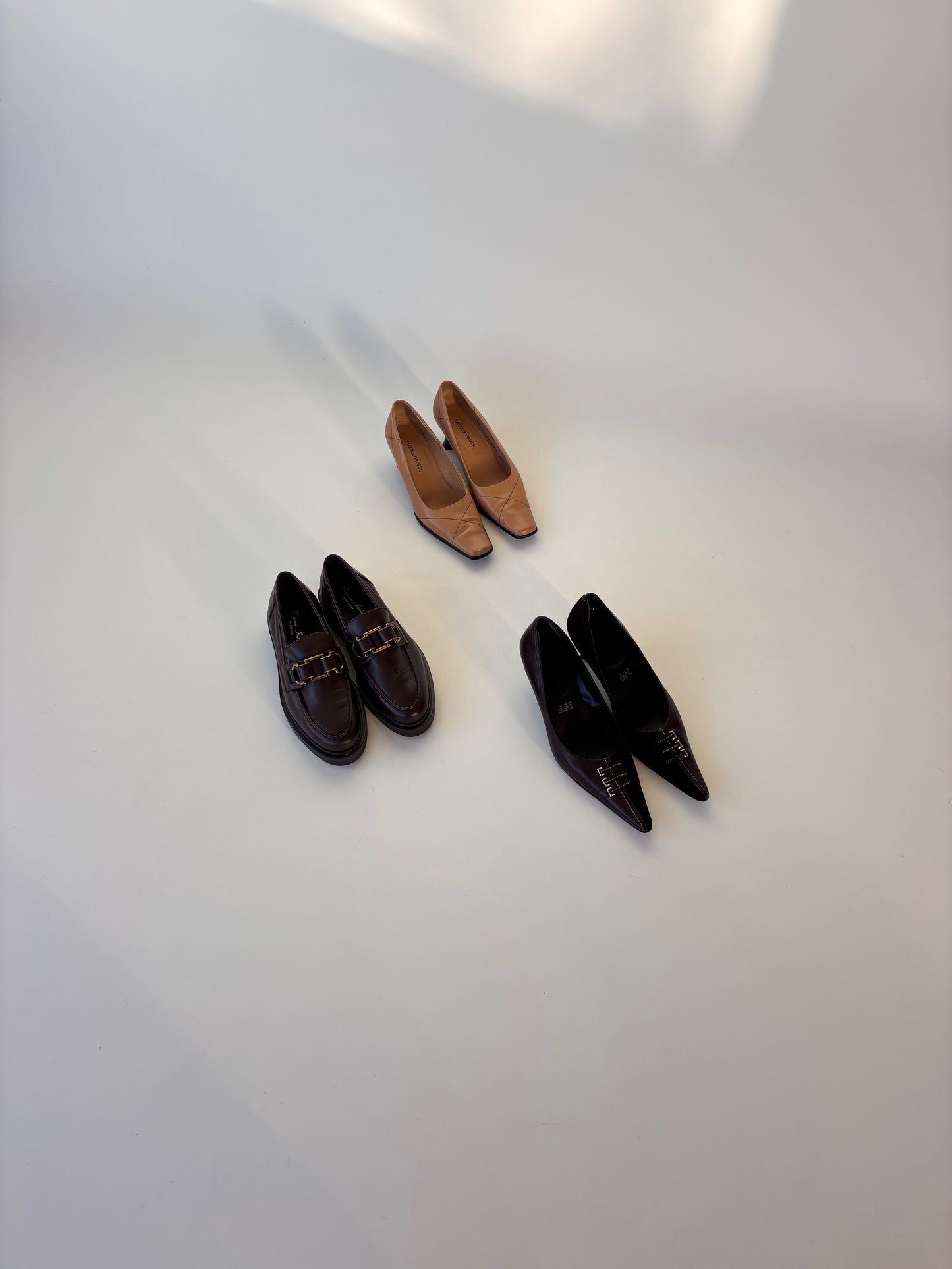 Valeria Grossi Tan Kitten Heels
