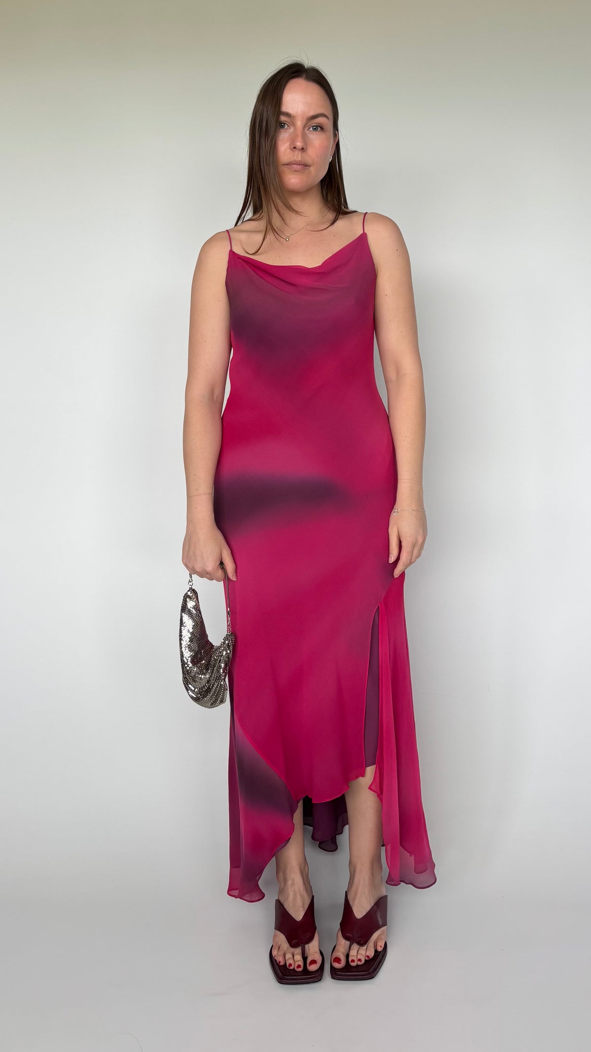 Monsoon Silk Bias Dress (8-10)