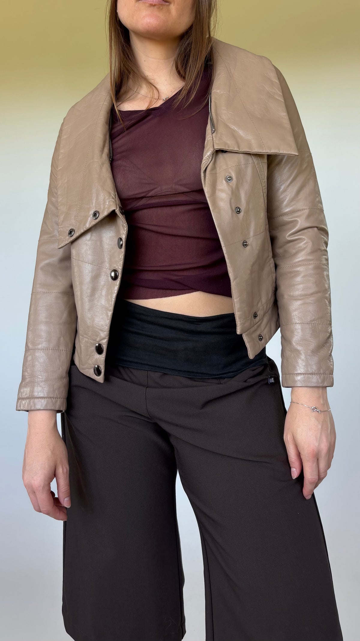 00’s Cropped Leather Jacket