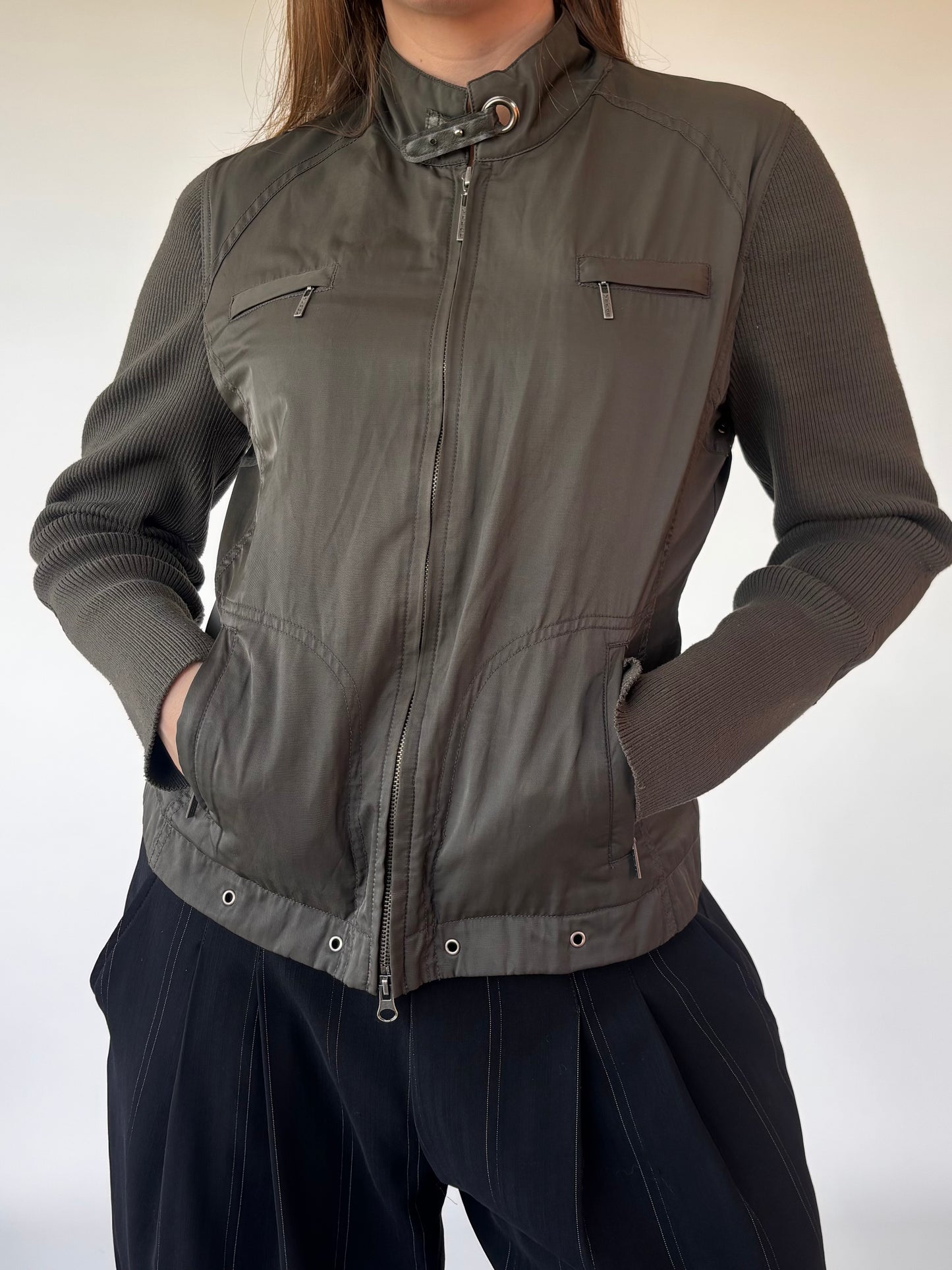 Vamp Olive Moto Jacket (10-12)