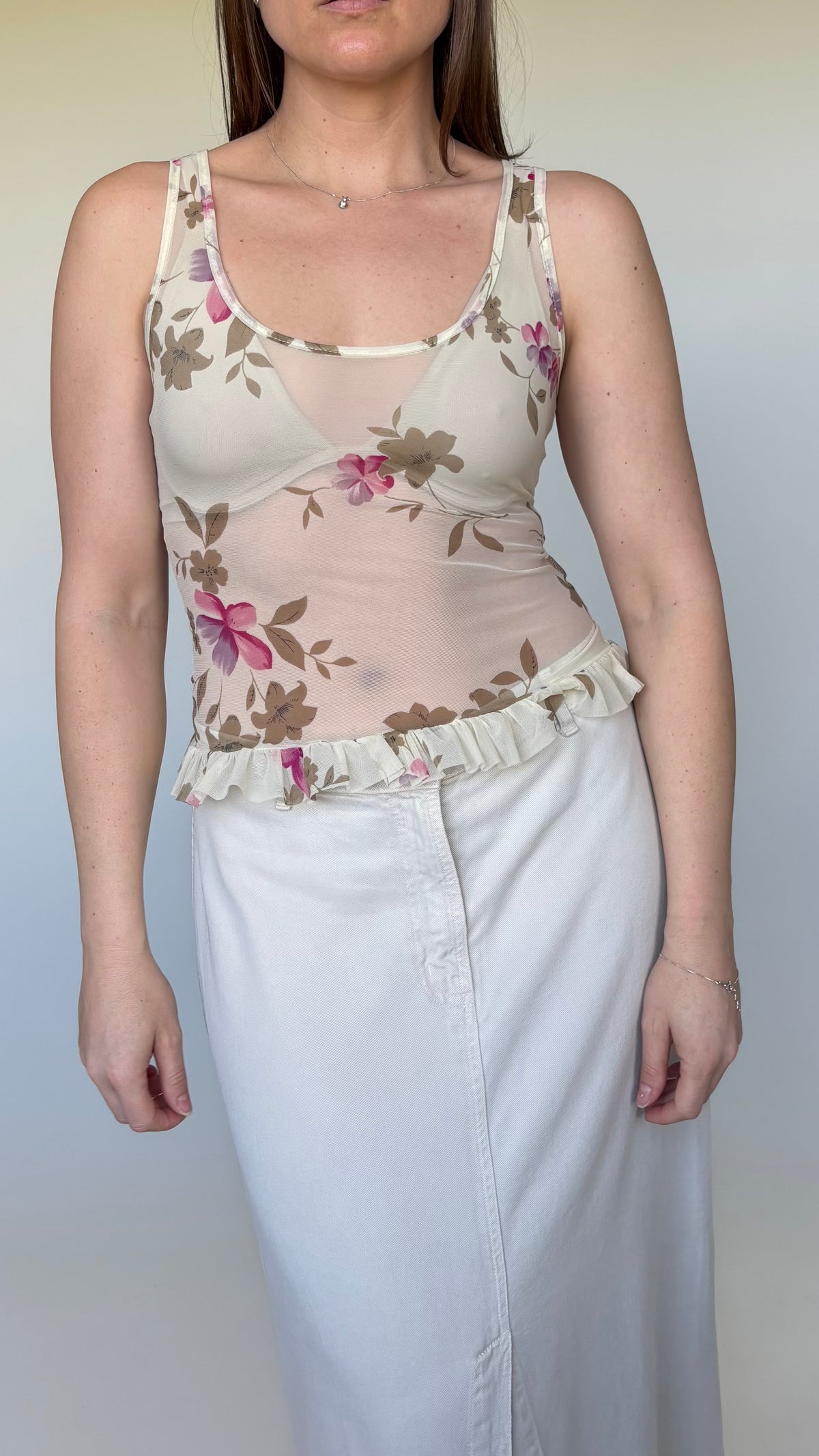 2000’s Floral Mesh Top