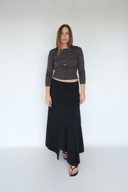 90’s Pinstripe Asym Skirt