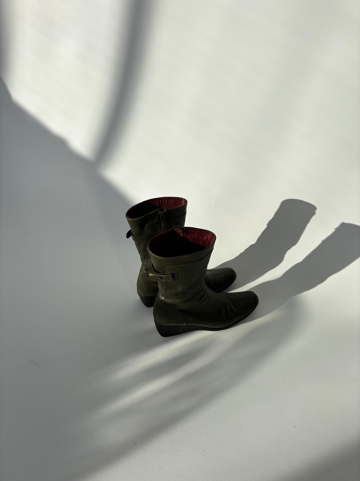 Paco Herrero Olive Leather Boots