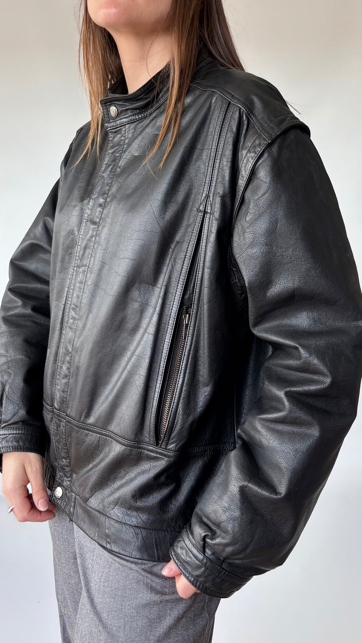 Altitude Korean Cafe Racer Leather Jacket