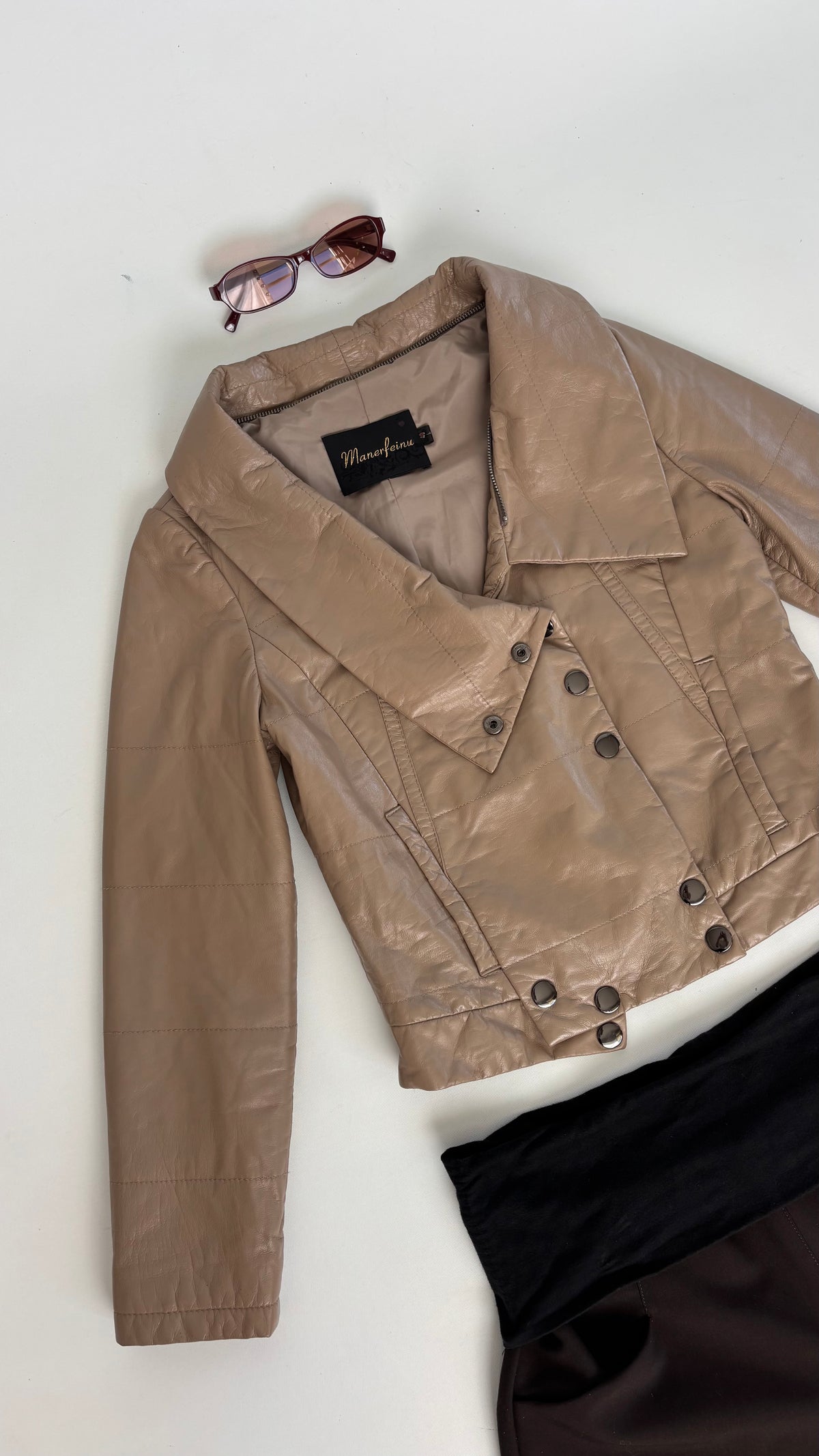 00’s Cropped Leather Jacket