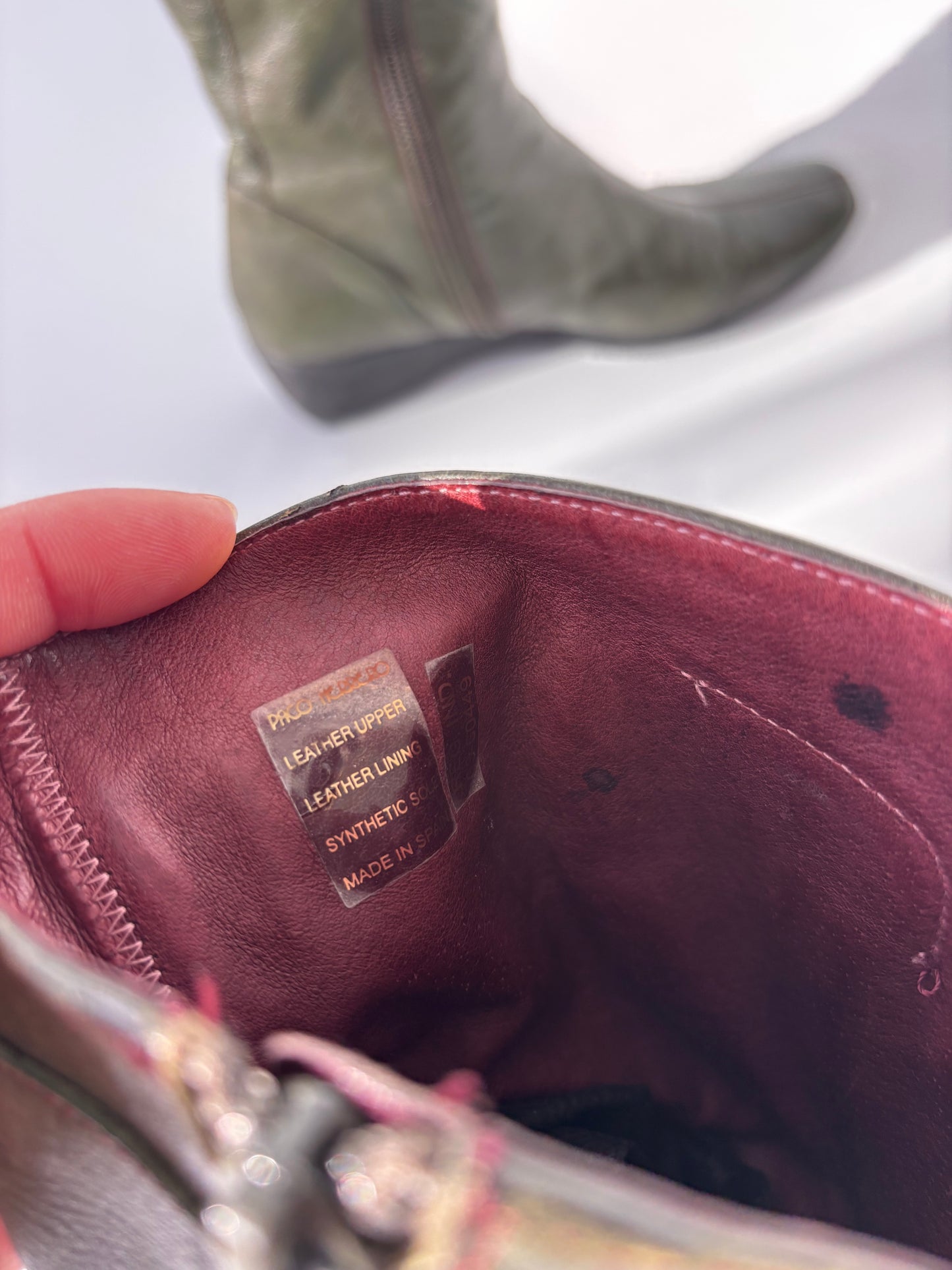 Paco Herrero Olive Leather Boots