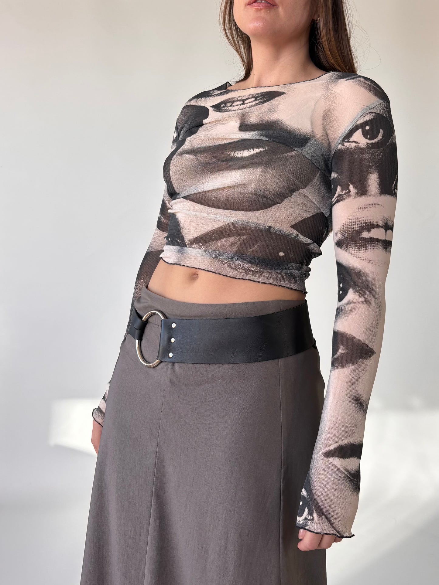 Virus Hand Screen Printed Mesh Eyes Top (8-14)