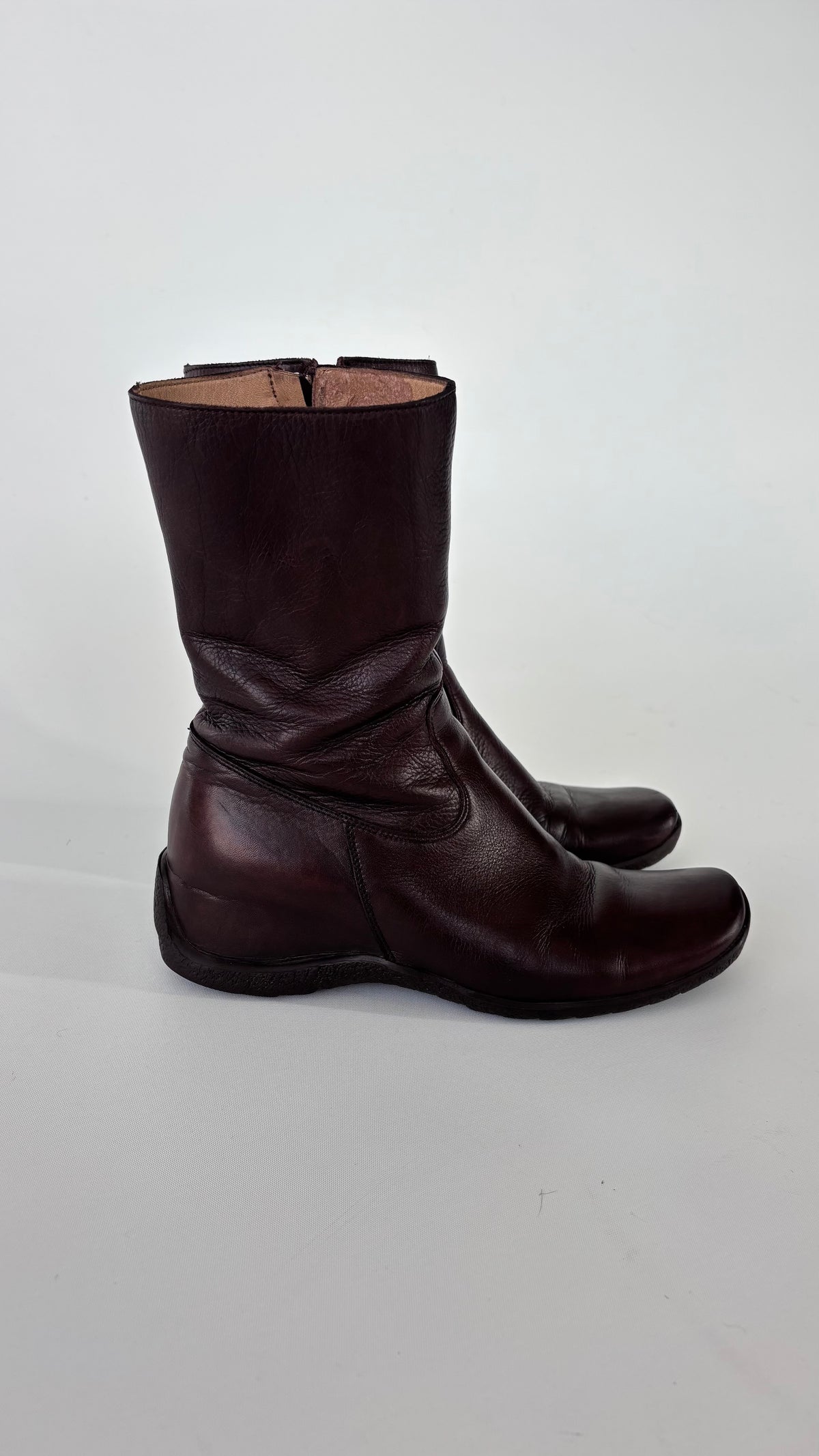 Italian Leather Wedge Boot (37)