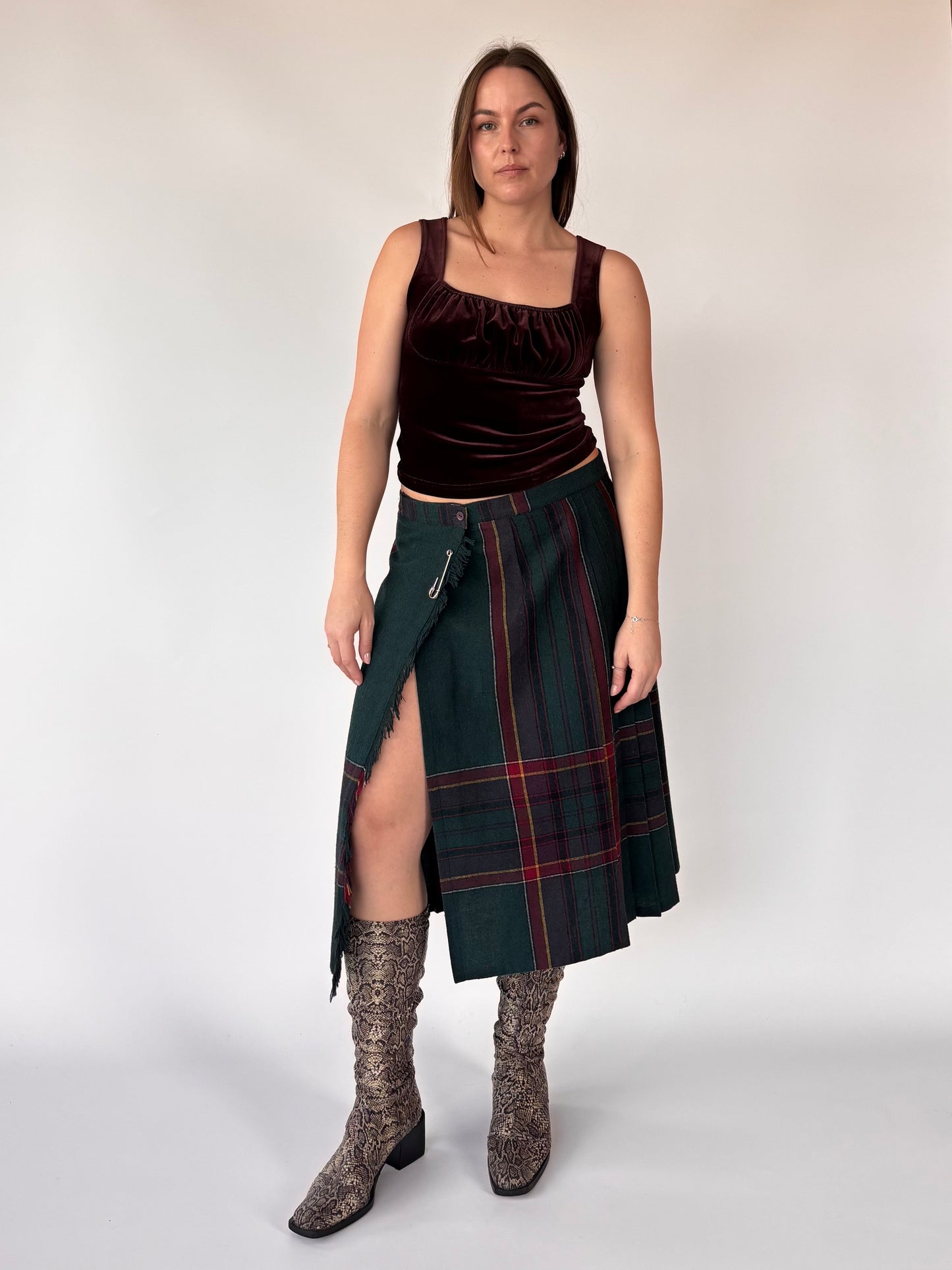 Tartan Wool Kilt Skirt (10-12)