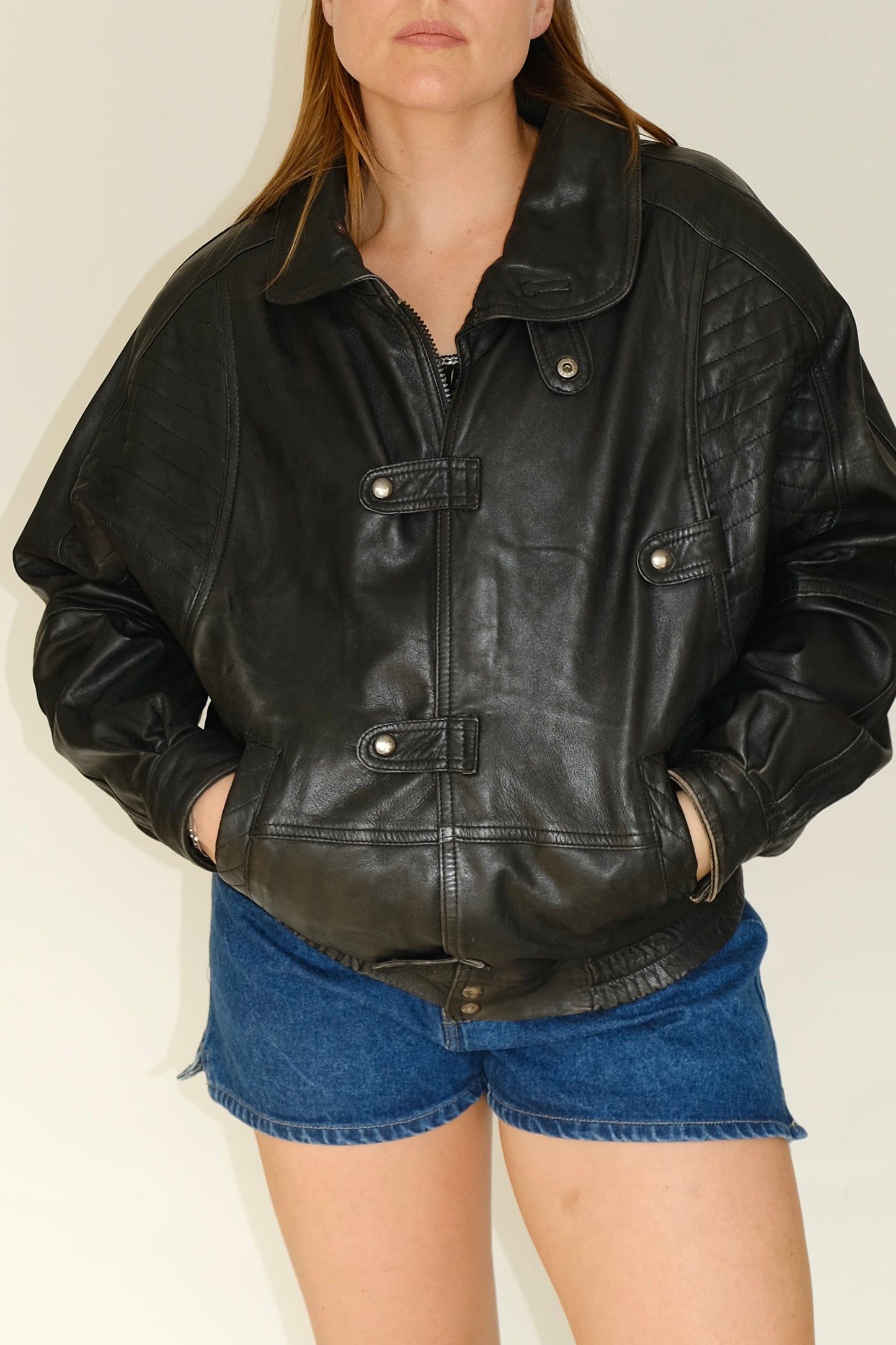 C. Rene 90’s Leather Jacket