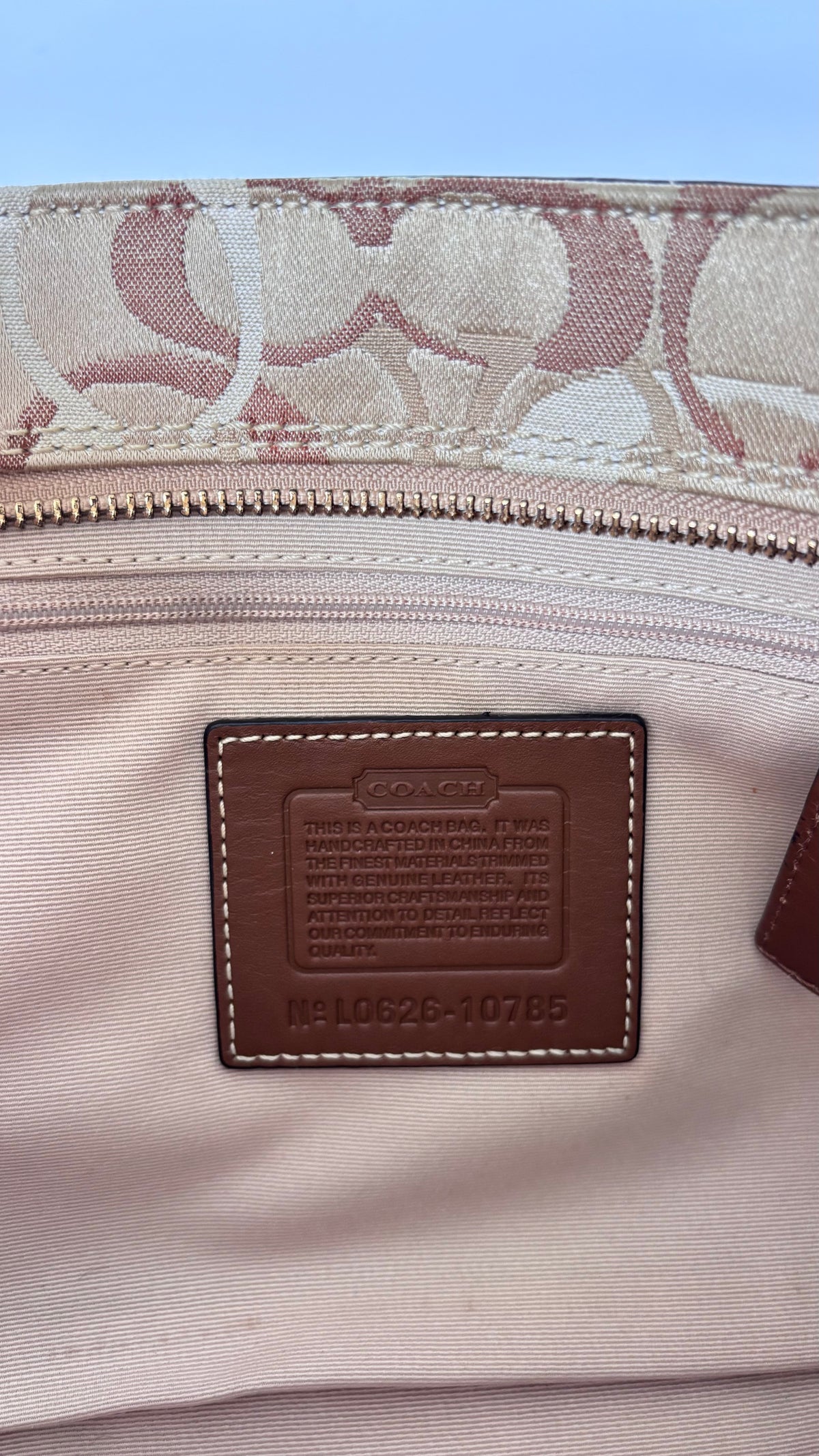 Vintage Coach Signature Braided Leather Satchel Bag