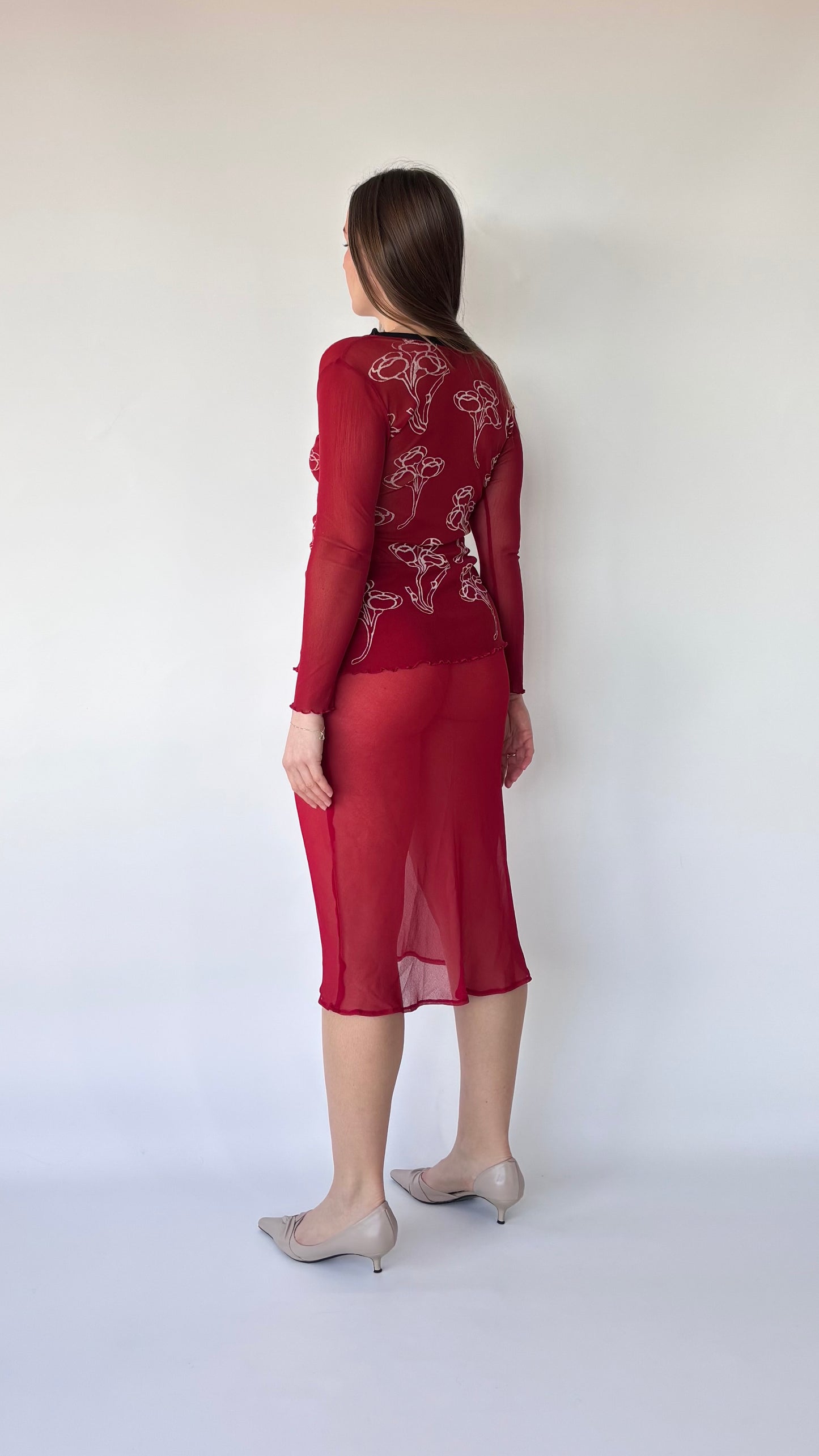 Roisin Dubh Poppy Mesh Top (8-10)