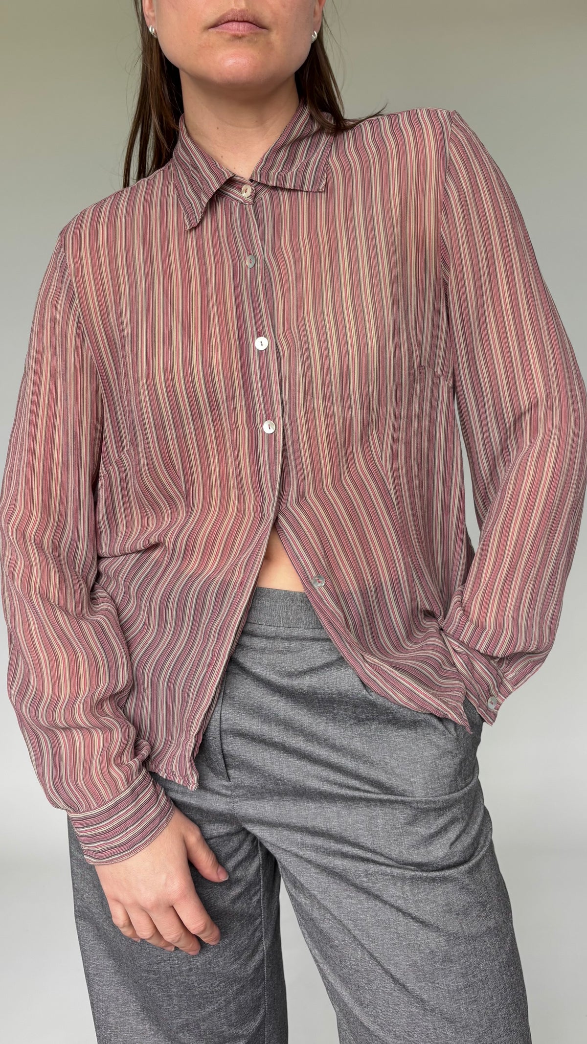 Monsoon Silk Stripe Top