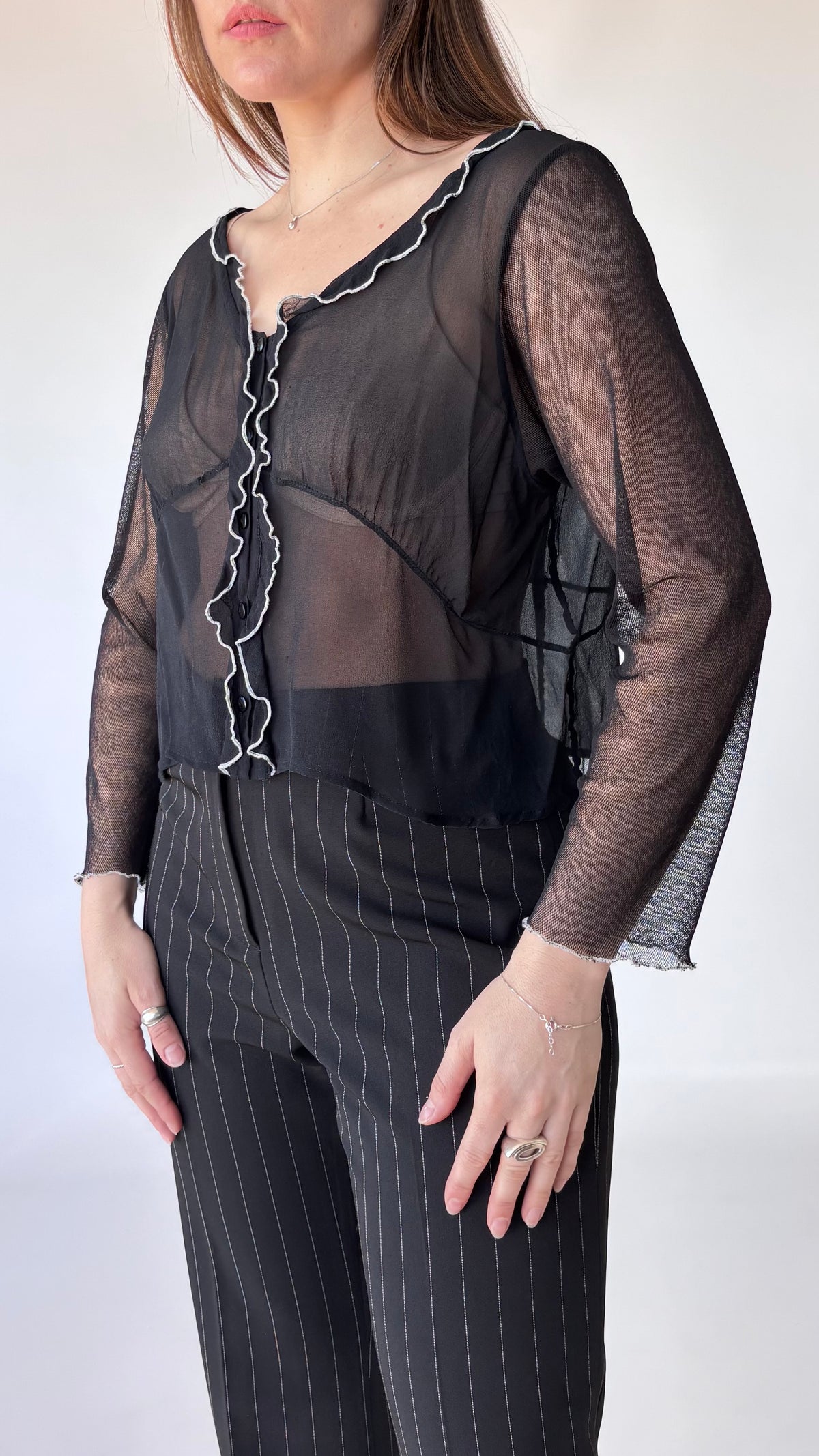 Diane Birkhardt Silk Mesh Top (14-16)