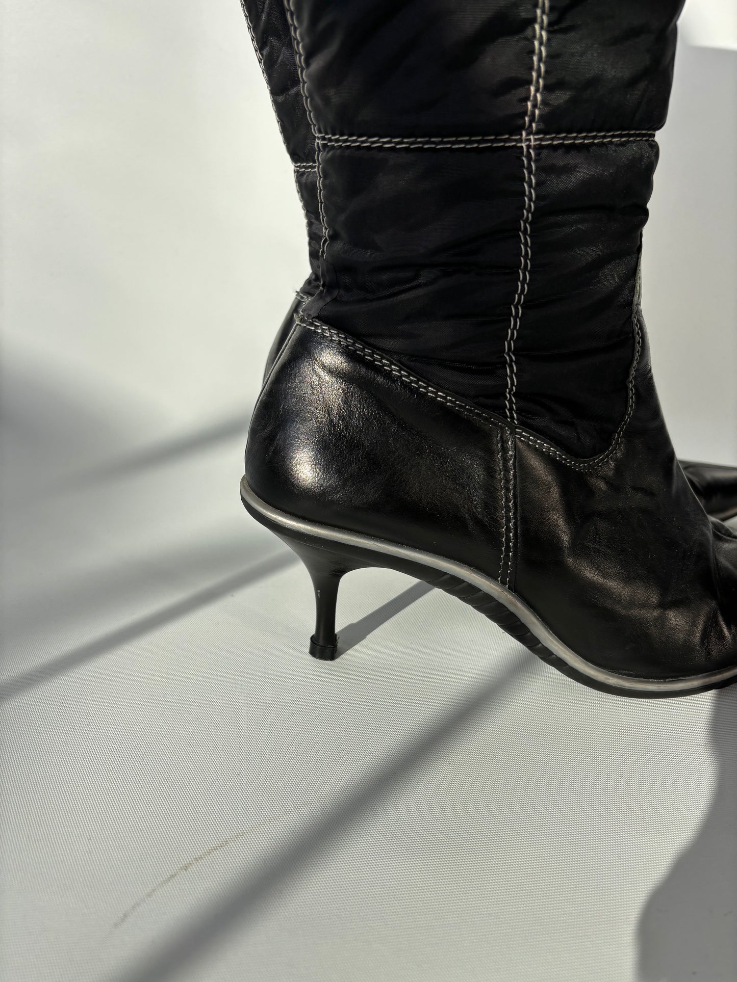 Don Diego Pointed Quilt Leather Boots size (7.5/8)