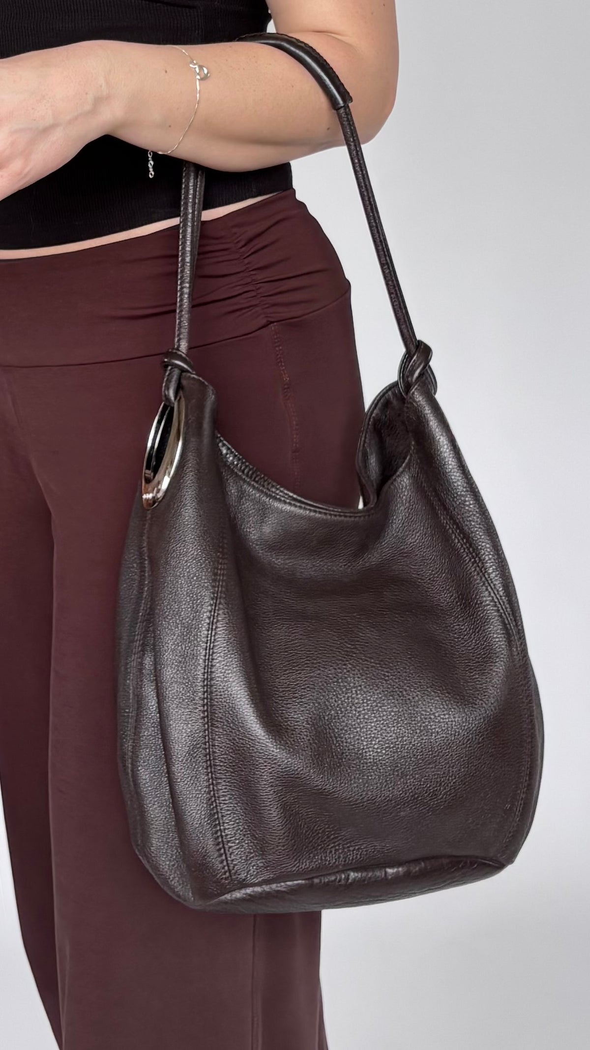 Classic Oroton Leather Bucket Bag