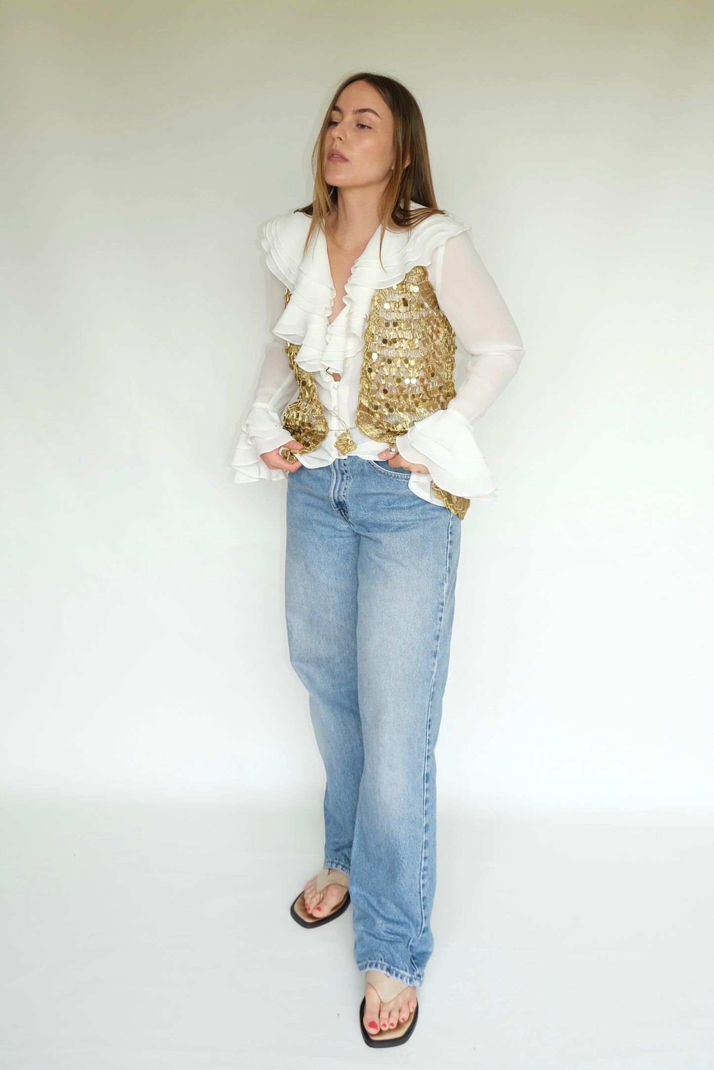 Knitted Sequin Vest