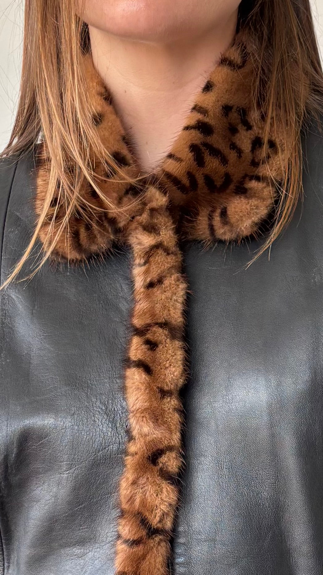 Aobao Mink Fur Leather Jacket (6-10)