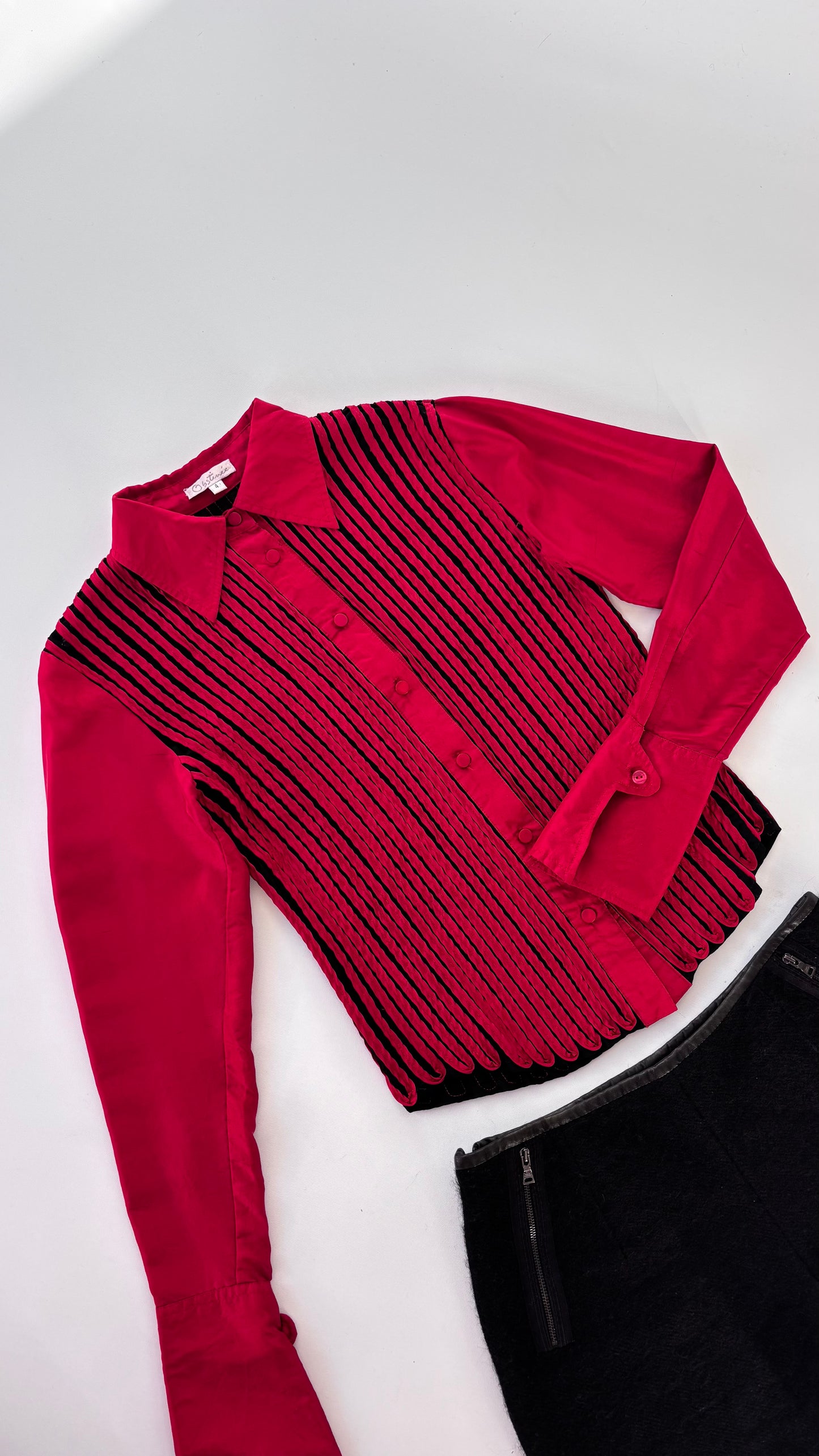 Obstinée Silk Ribboned Mesh Shirt (6-8)