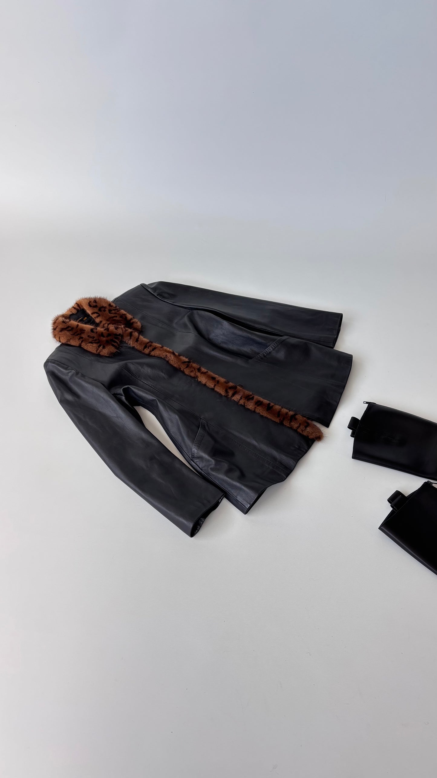 Aobao Mink Fur Leather Jacket (6-10)