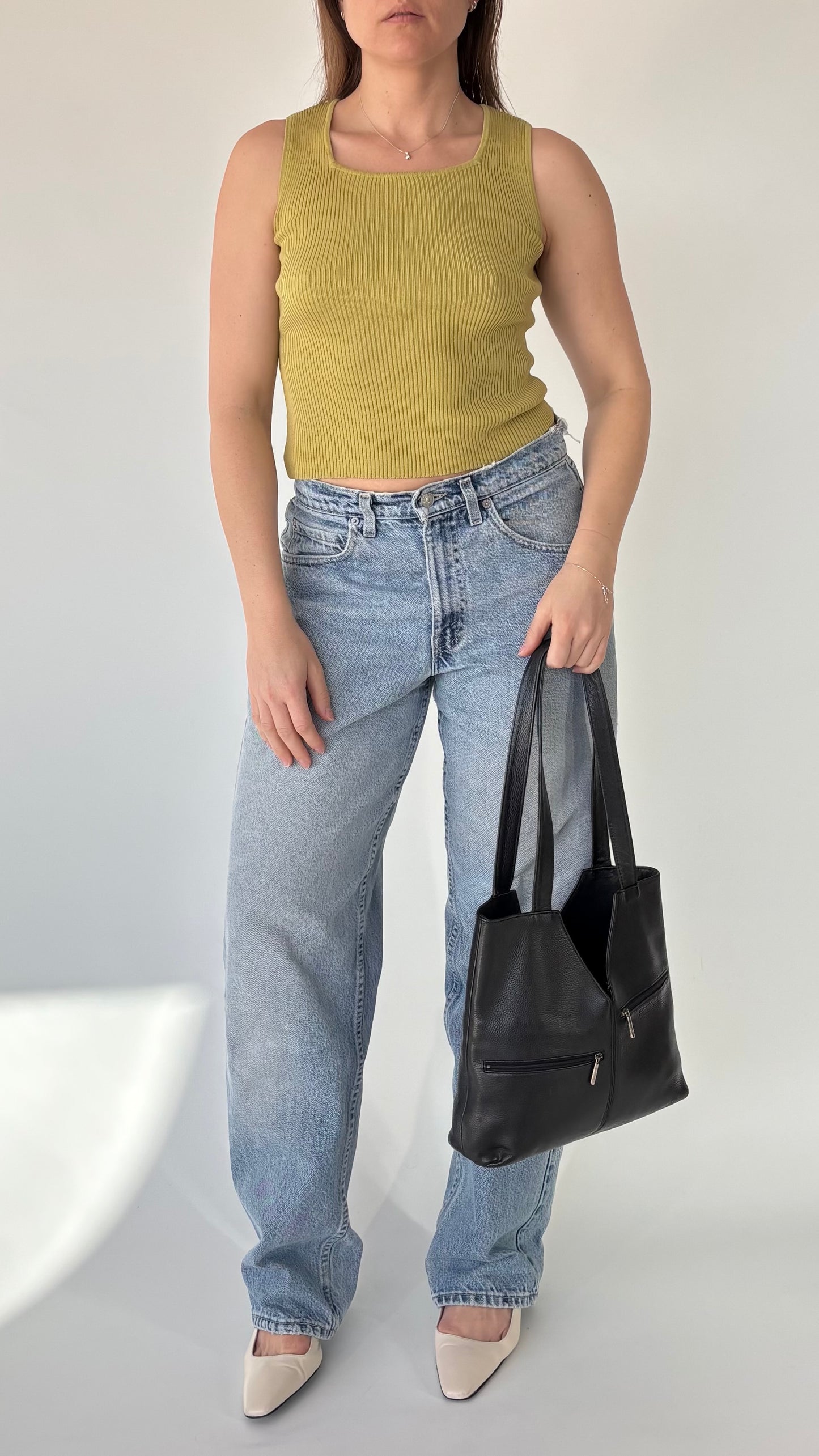 Clio Petites Silk Ribbed Tank (8-10)