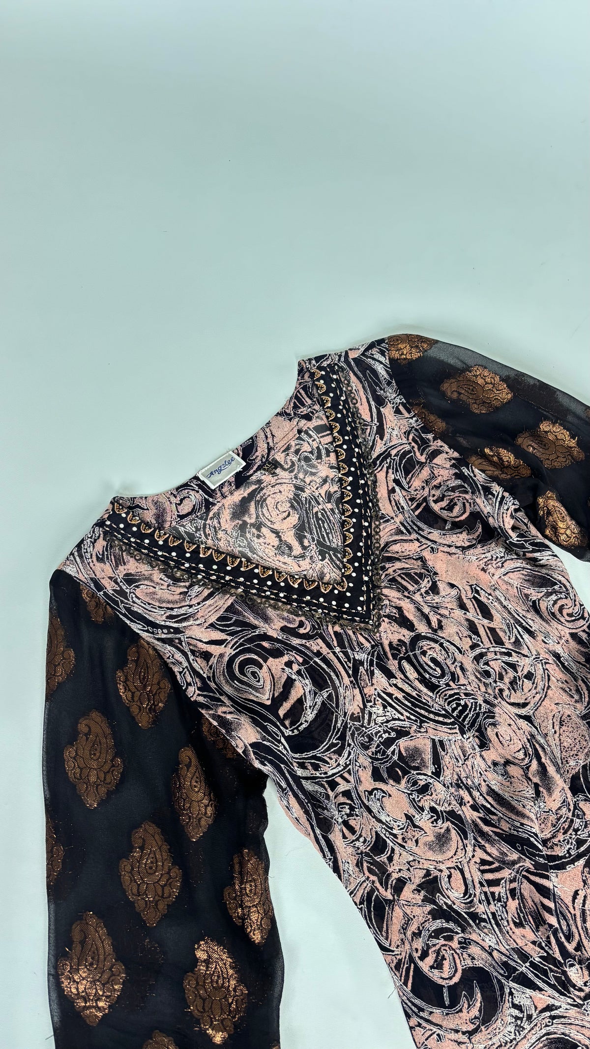 Angelee 2000’s Bias Print Dress