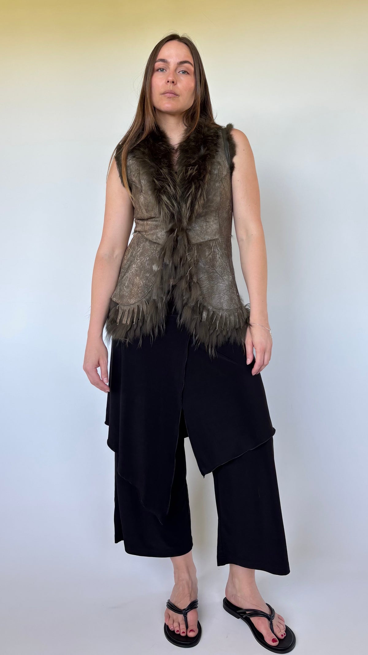 Leather Fur Vest