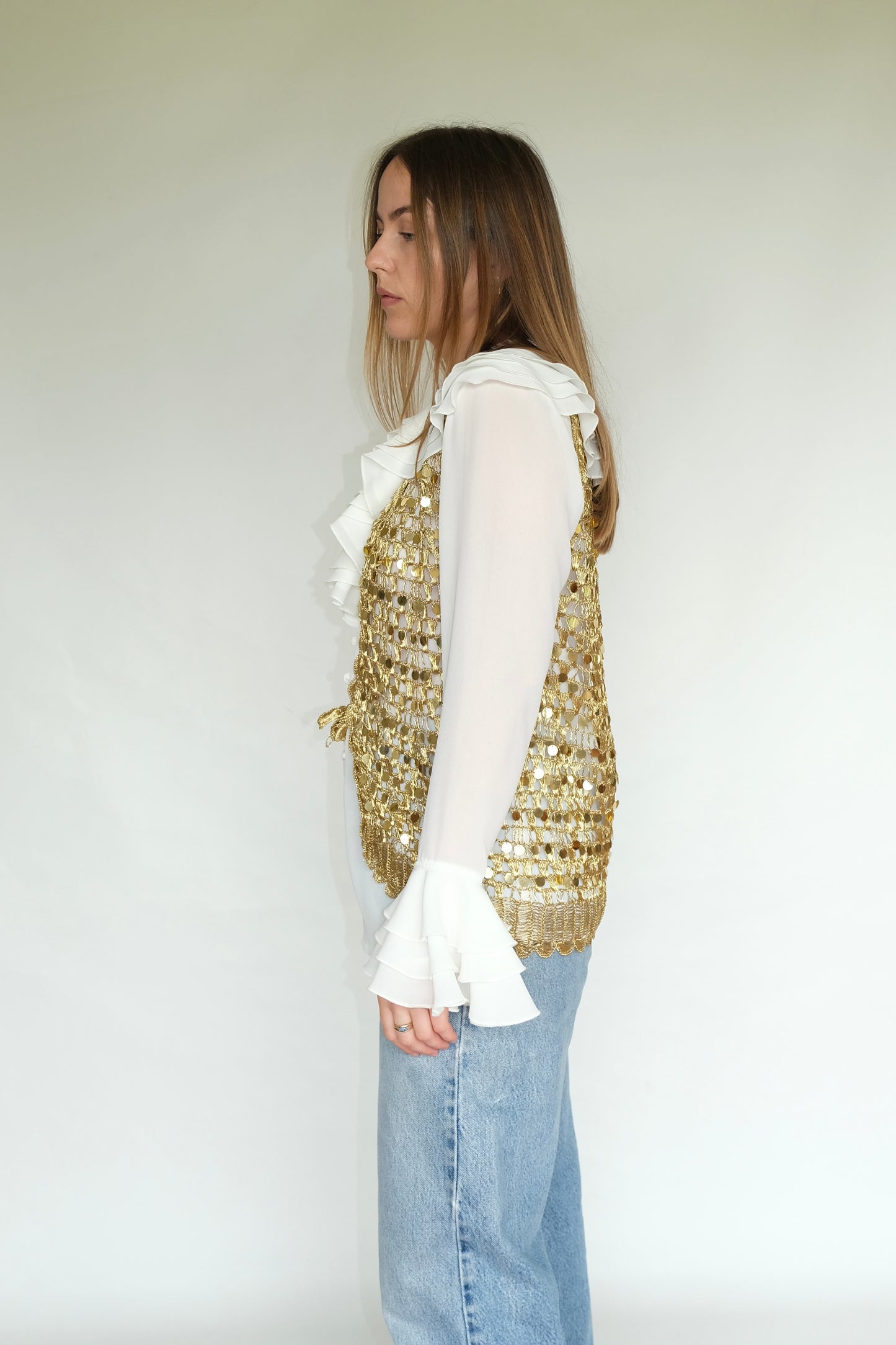 Knitted Sequin Vest