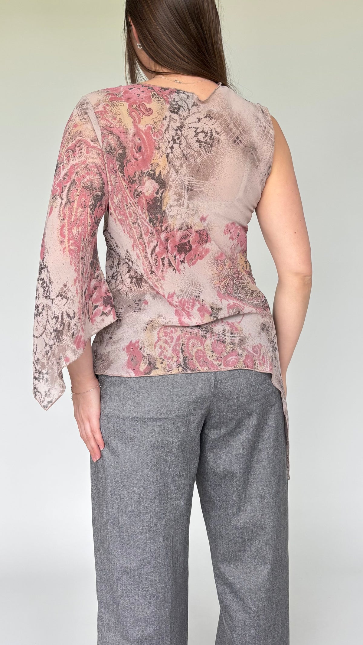 2000’s Asymmetric Print Top