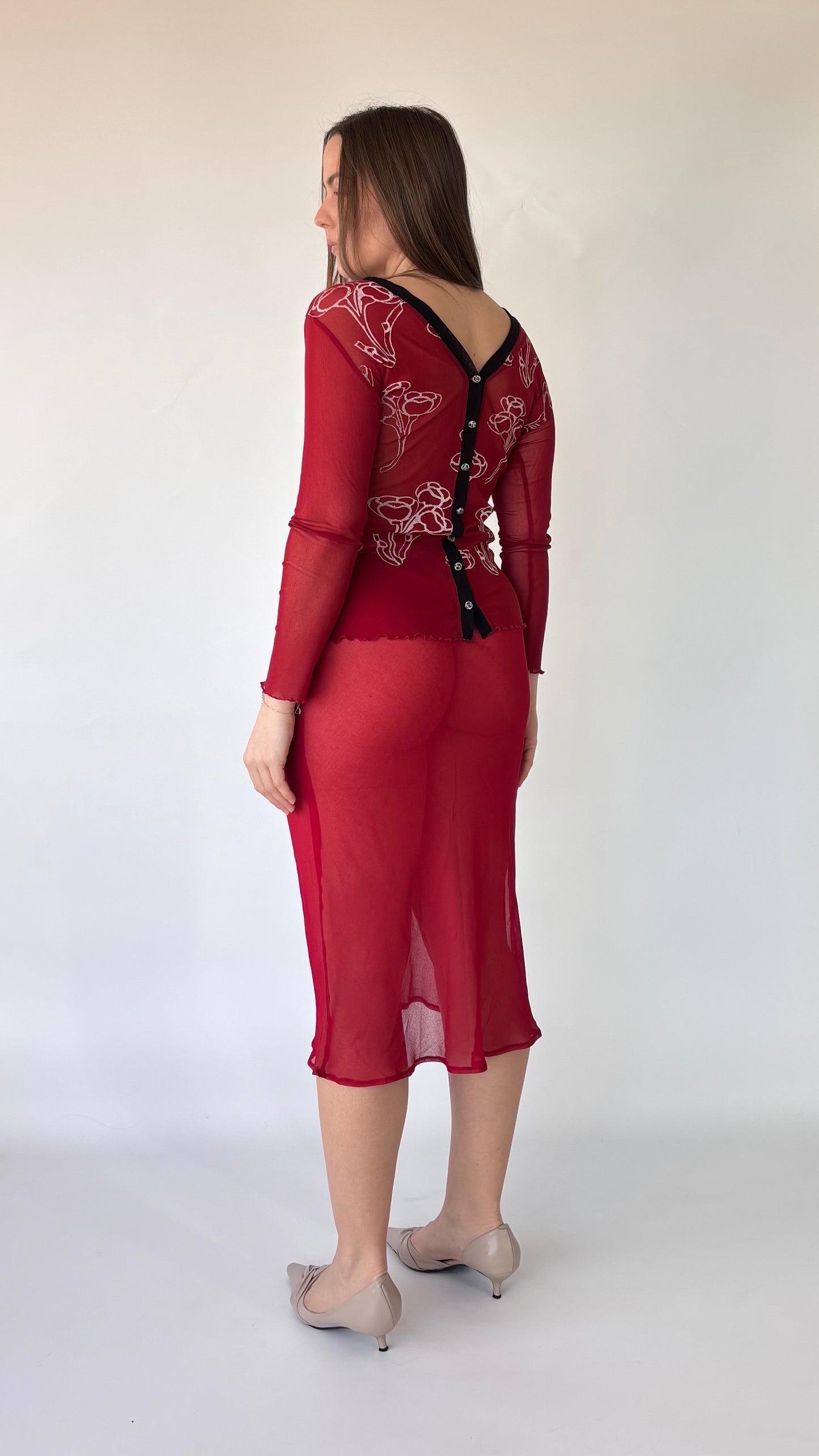 Roisin Dubh Poppy Mesh Top (8-10)