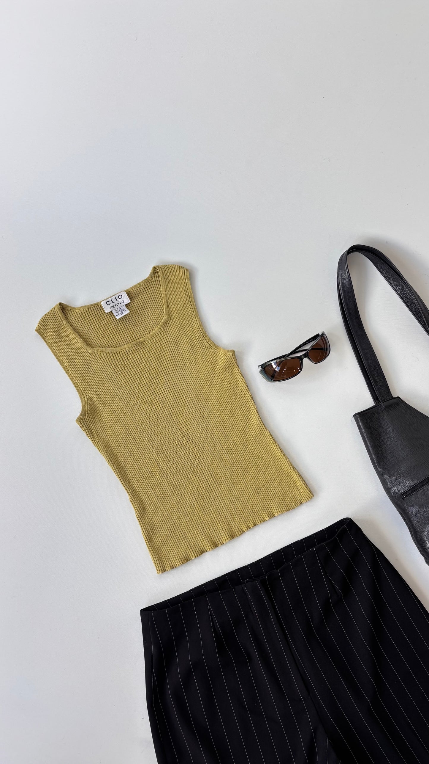 Clio Petites Silk Ribbed Tank (8-10)