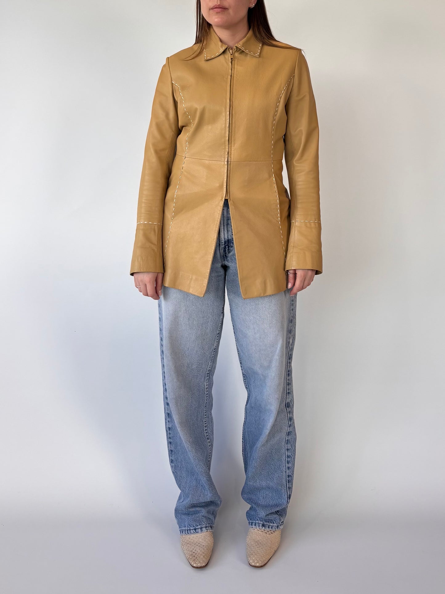 Melasti Tan Leather Jacket (6-10)
