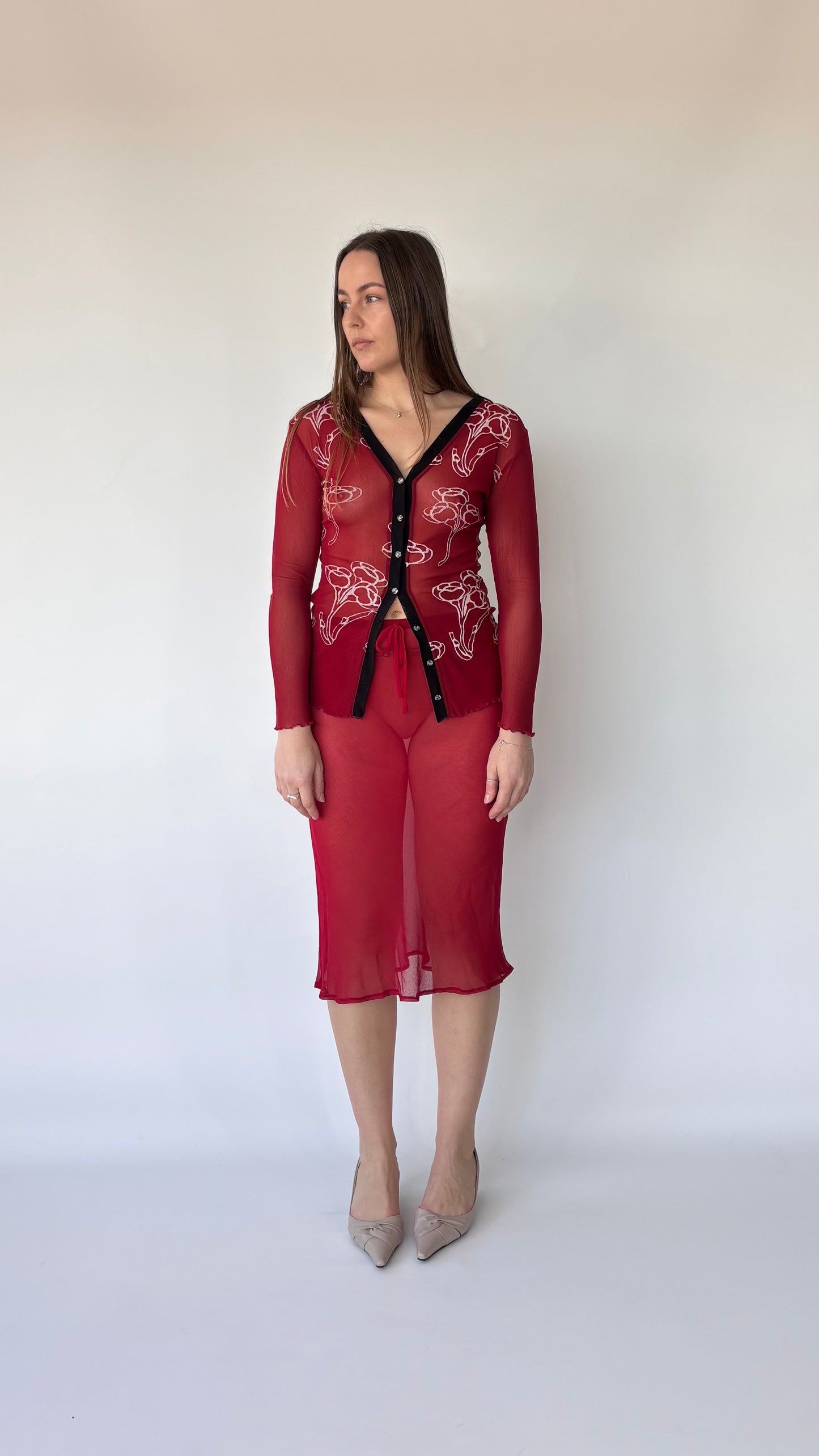 Roisin Dubh Poppy Mesh Top (8-10)