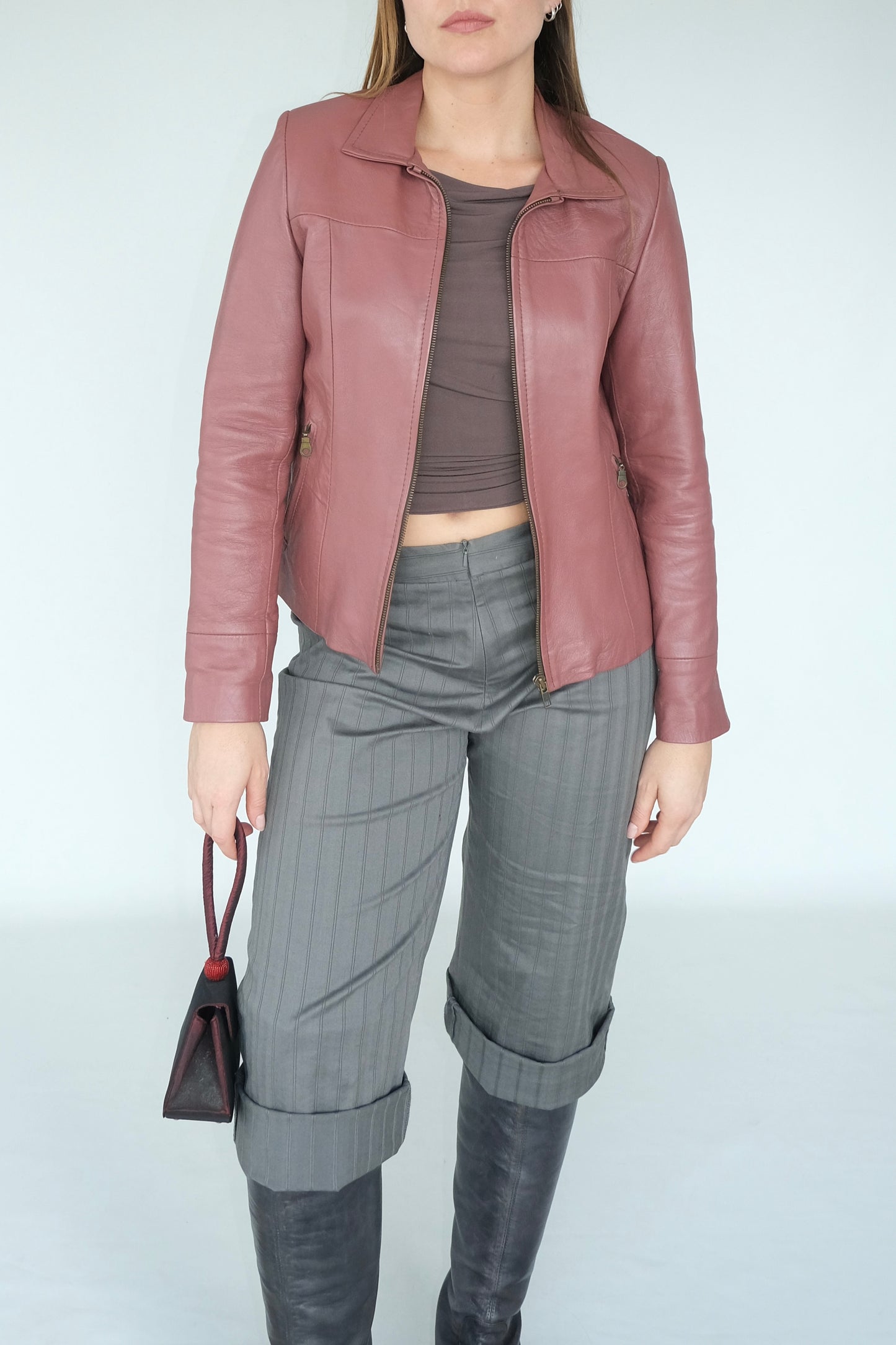 90’s Rosewood Leather Jacket
