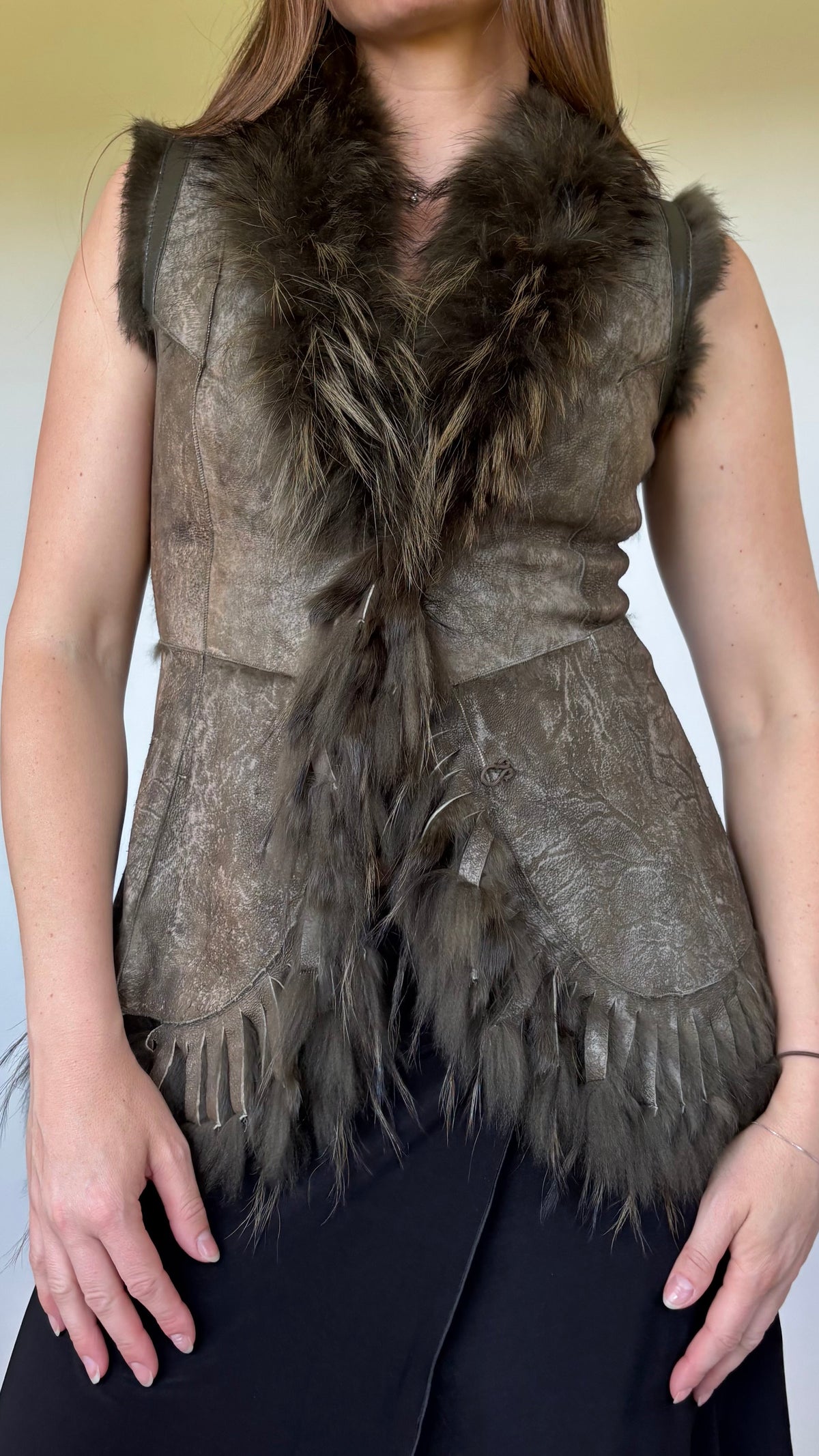 Leather Fur Vest